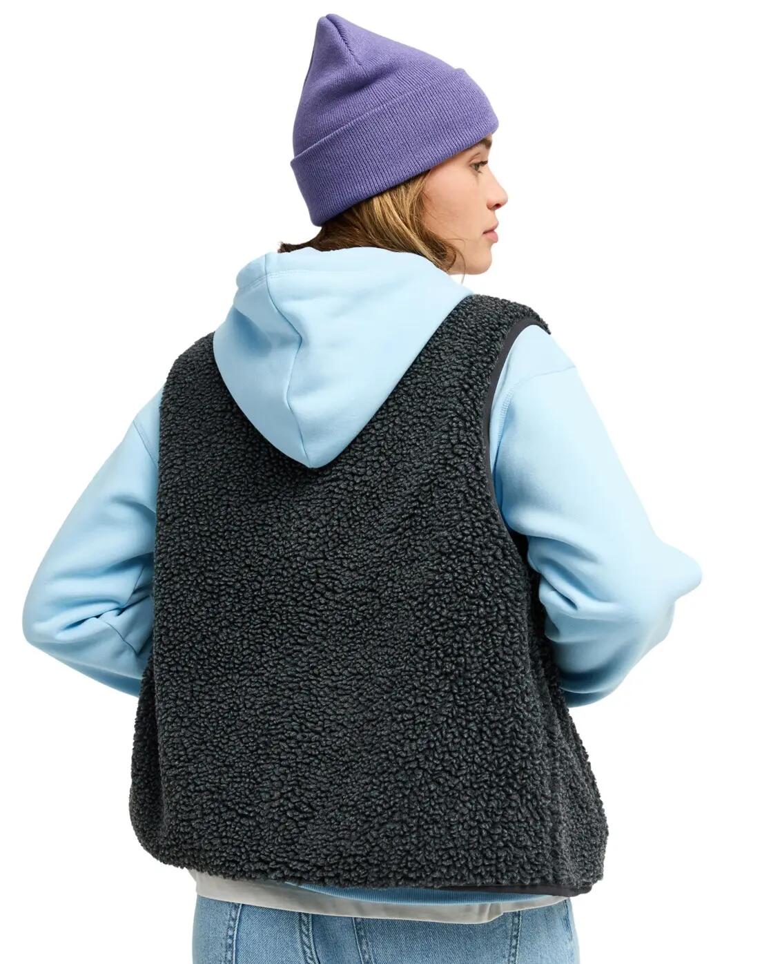 Sherpa-Polarfleece-Weste ICONIC TOWN Schwarz Dames 2/4