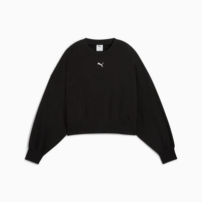 Puma wardrobe ess over-oversized tr dames sweatshirt zwart 62974801 r l