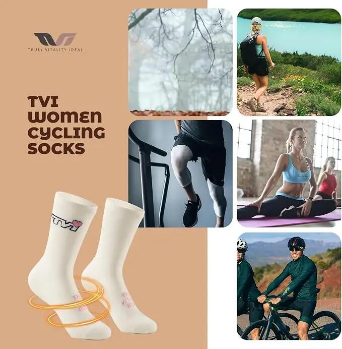 Warme Fahrradsocken aus wärmendem Garn für Damen – MTB & Rennrad 6/6