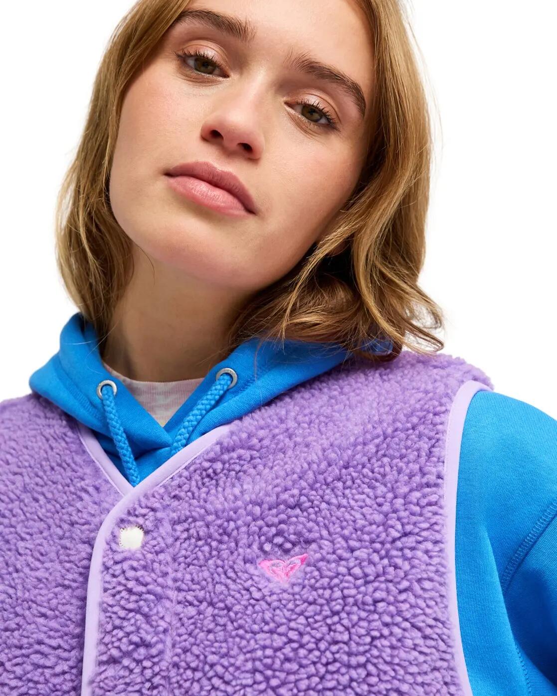 Chaleco polar sherpa ICONIC TOWN Morado Mujer 4/4
