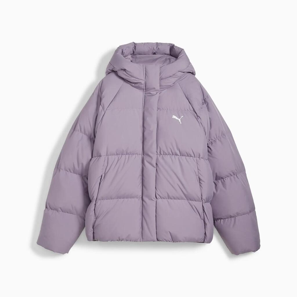 Puma DOWN PUFFER women's hooded jacket purple size M