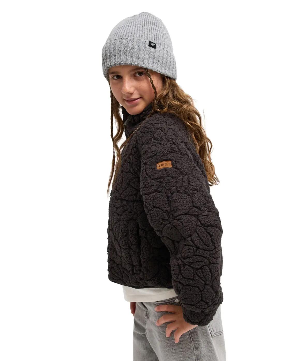 Polaire zippée BLURRY CLOUD Noir Fille 3/4