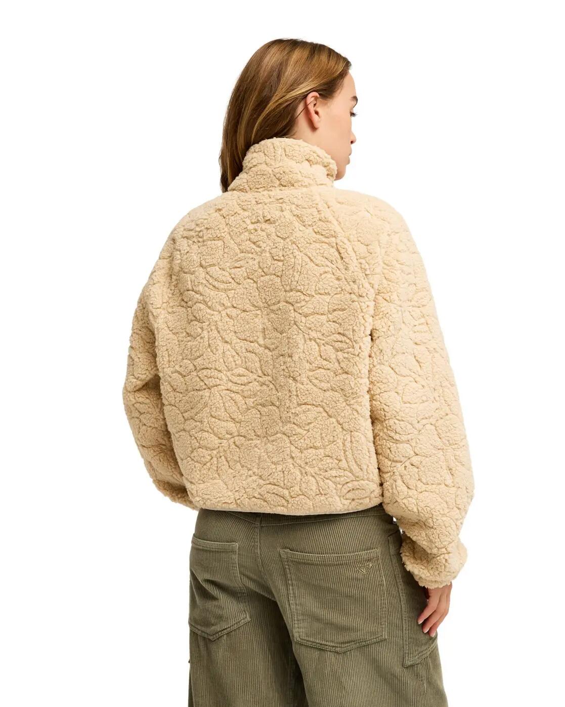 Relaxed Fit Zip-Sweater BLURRY CLOUD Beige Dames 2/4