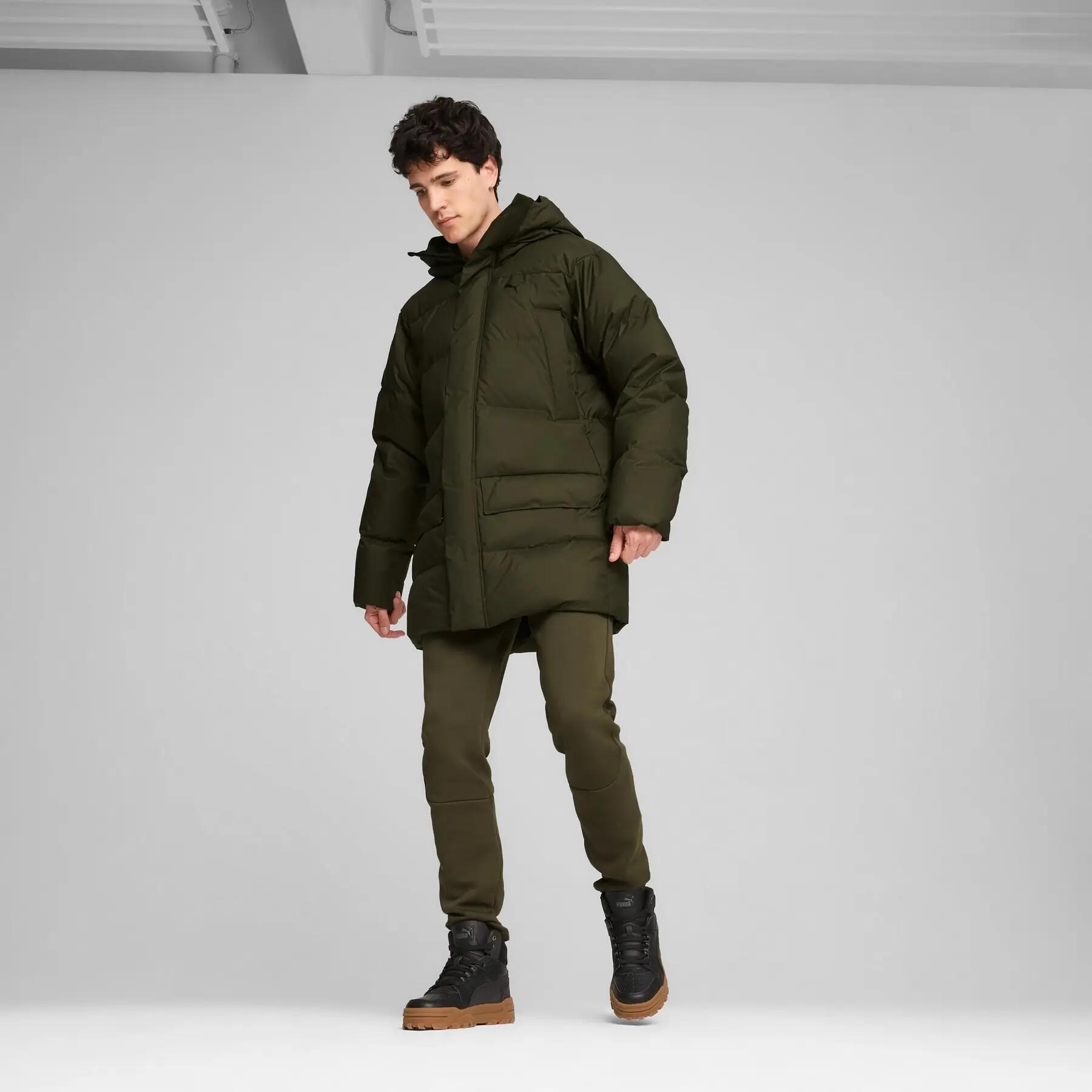 Giacca con cappuccio da uomo Puma PROTECTIVE DOWN PARKA verde 62646670 r M 5/5