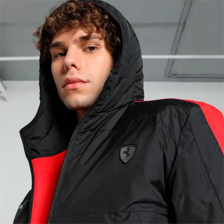 Jaqueta masculina Puma FERRARI STYLE REVERSIBLE PADDED preta 62709301 tamanho XS 7/8