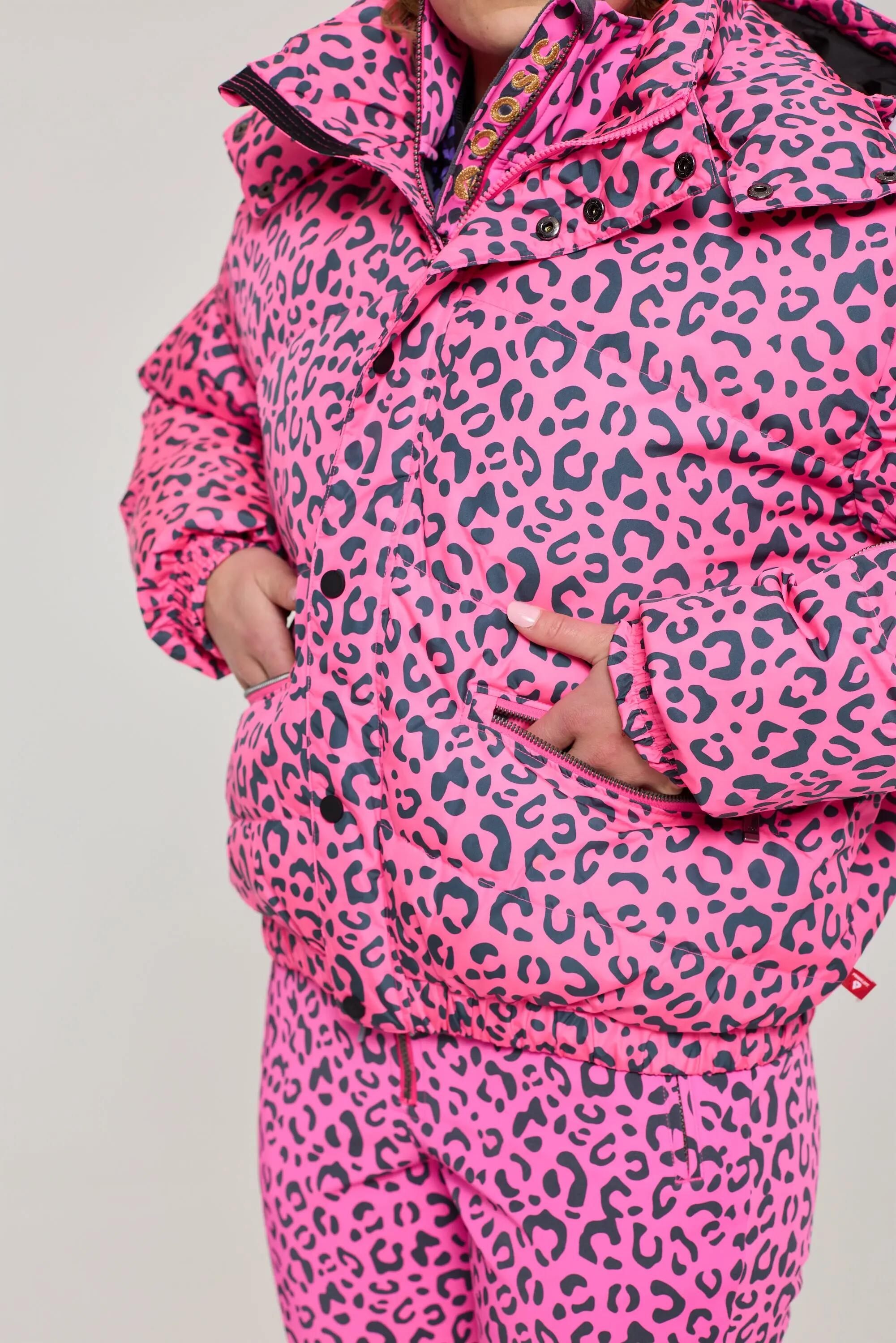 Piumino Chic - Stampa Leopardata Rosa 7/8