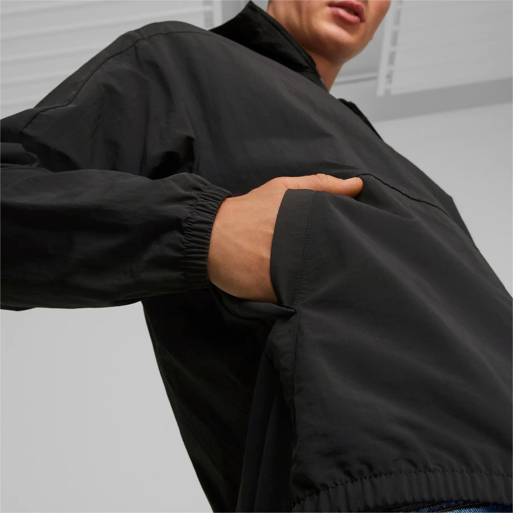 Chaqueta con capucha Puma WINDBREAKER para hombre, color negro, 67538701 r S 7/8