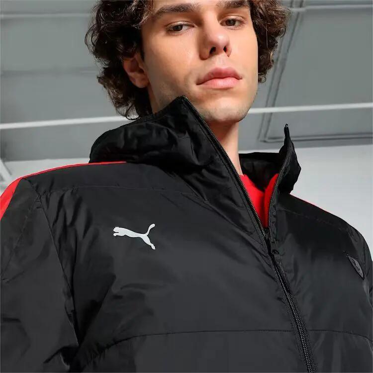 Jaqueta masculina Puma FERRARI STYLE REVERSIBLE PADDED preta 62709301 tamanho XS 6/8