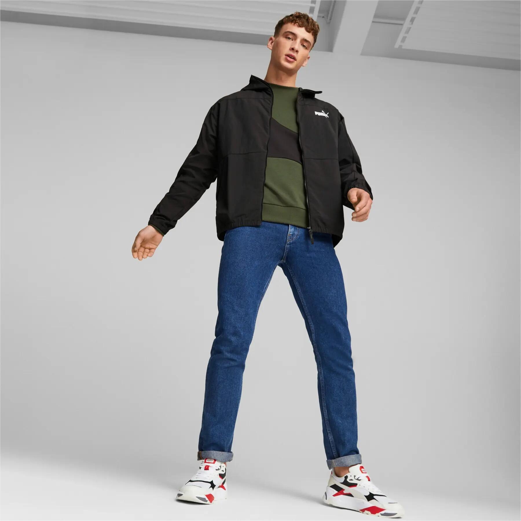 Chaqueta con capucha Puma WINDBREAKER para hombre, color negro, 67538701 r S 6/8