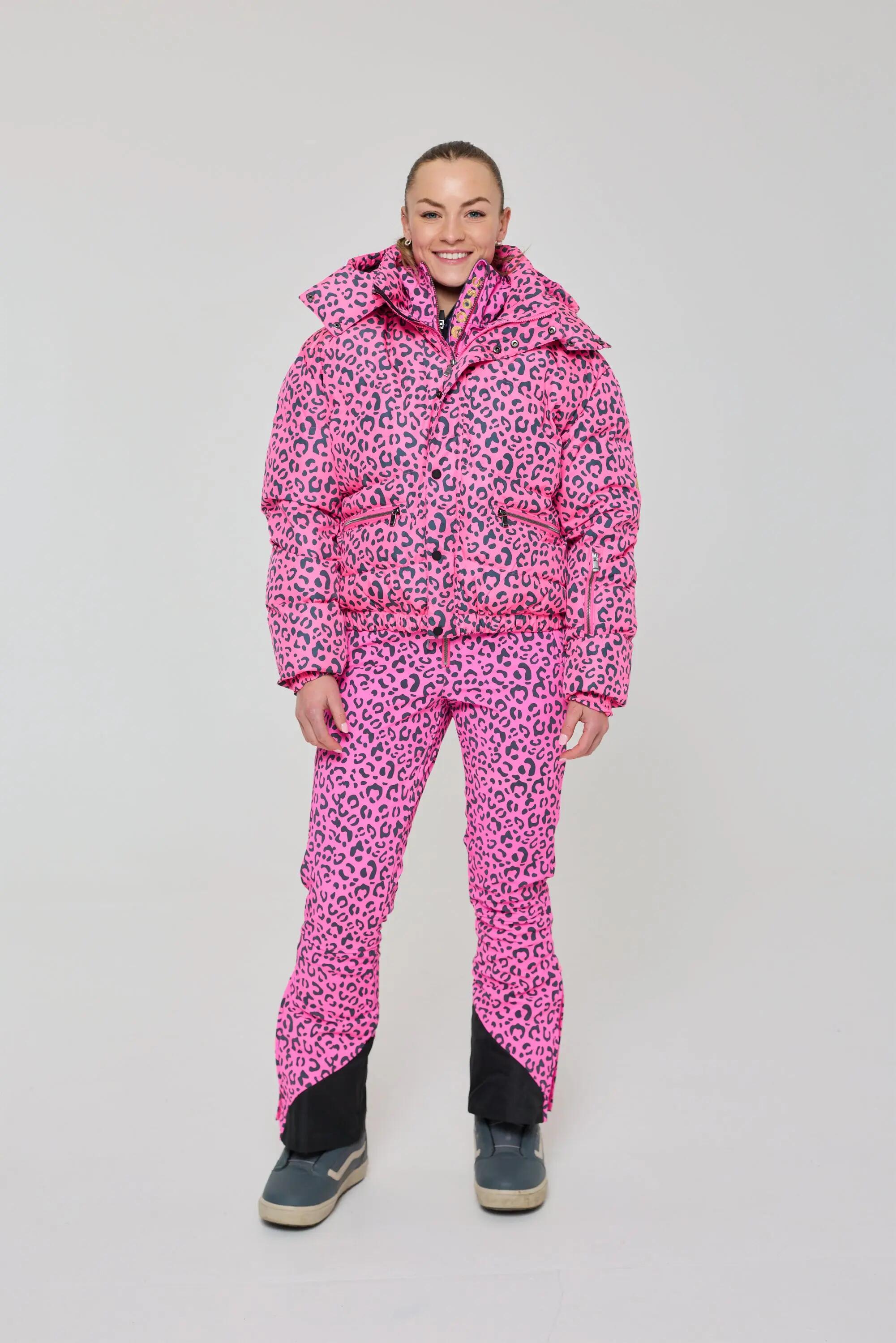 Piumino Chic - Stampa Leopardata Rosa 5/8