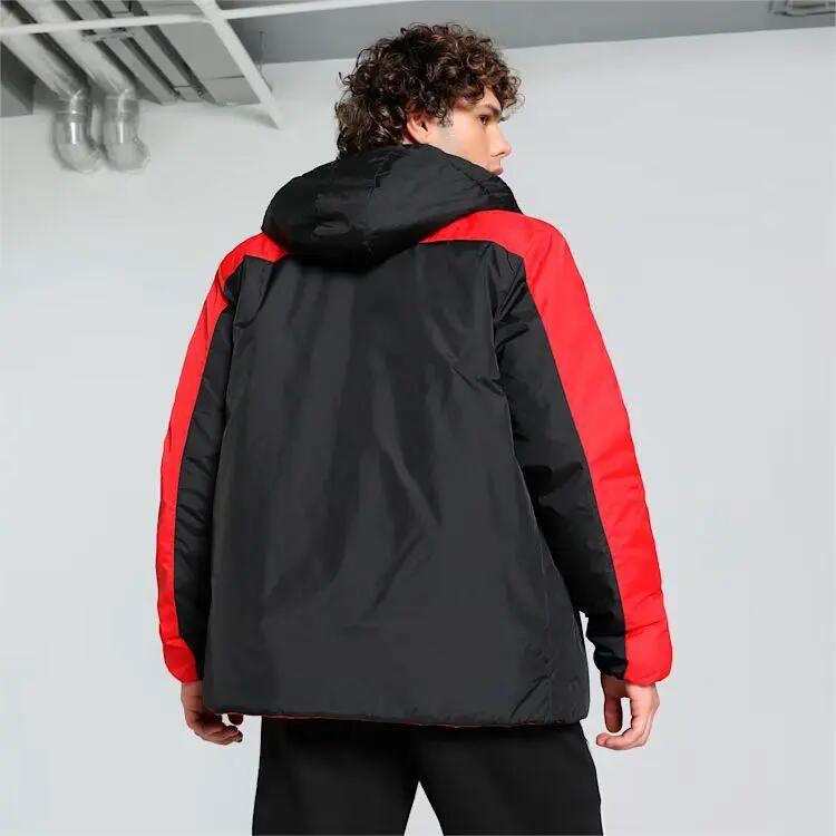 Jaqueta masculina Puma FERRARI STYLE REVERSIBLE PADDED preta 62709301 tamanho XS 4/8