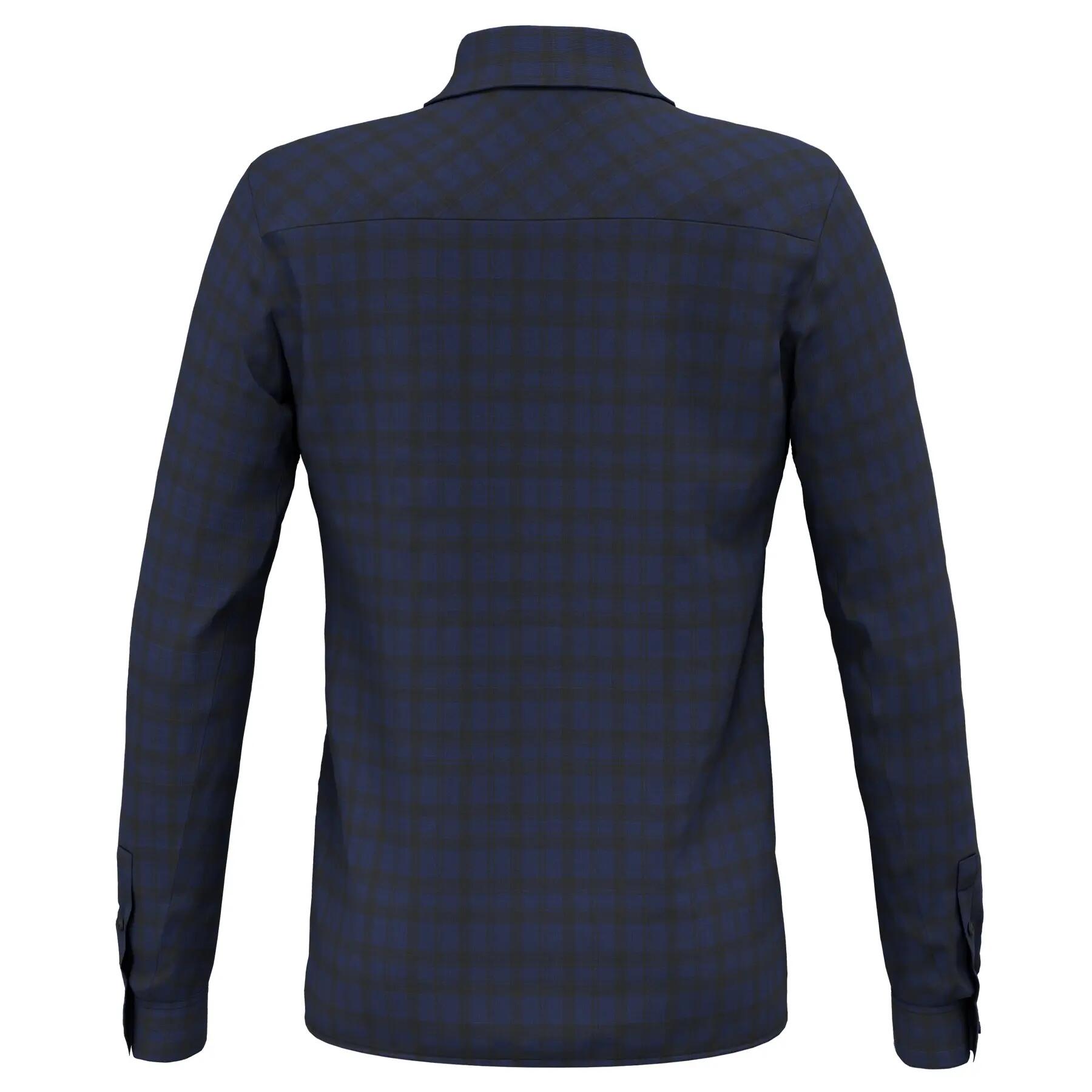 Camisa masculina Salewa FENES FLANNEL 5PL azul marinho tamanho XL 2/2
