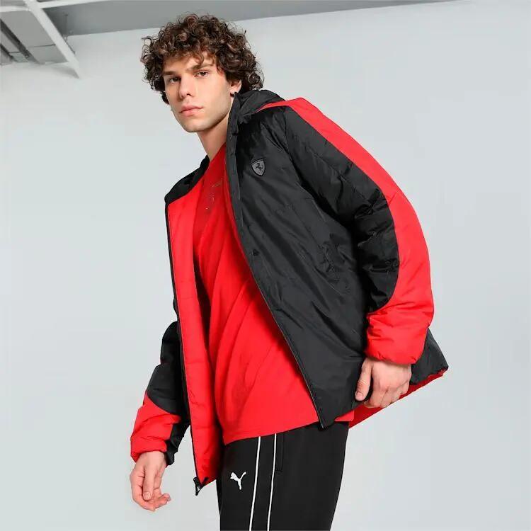 Jaqueta masculina Puma FERRARI STYLE REVERSIBLE PADDED preta 62709301 tamanho XS 3/8