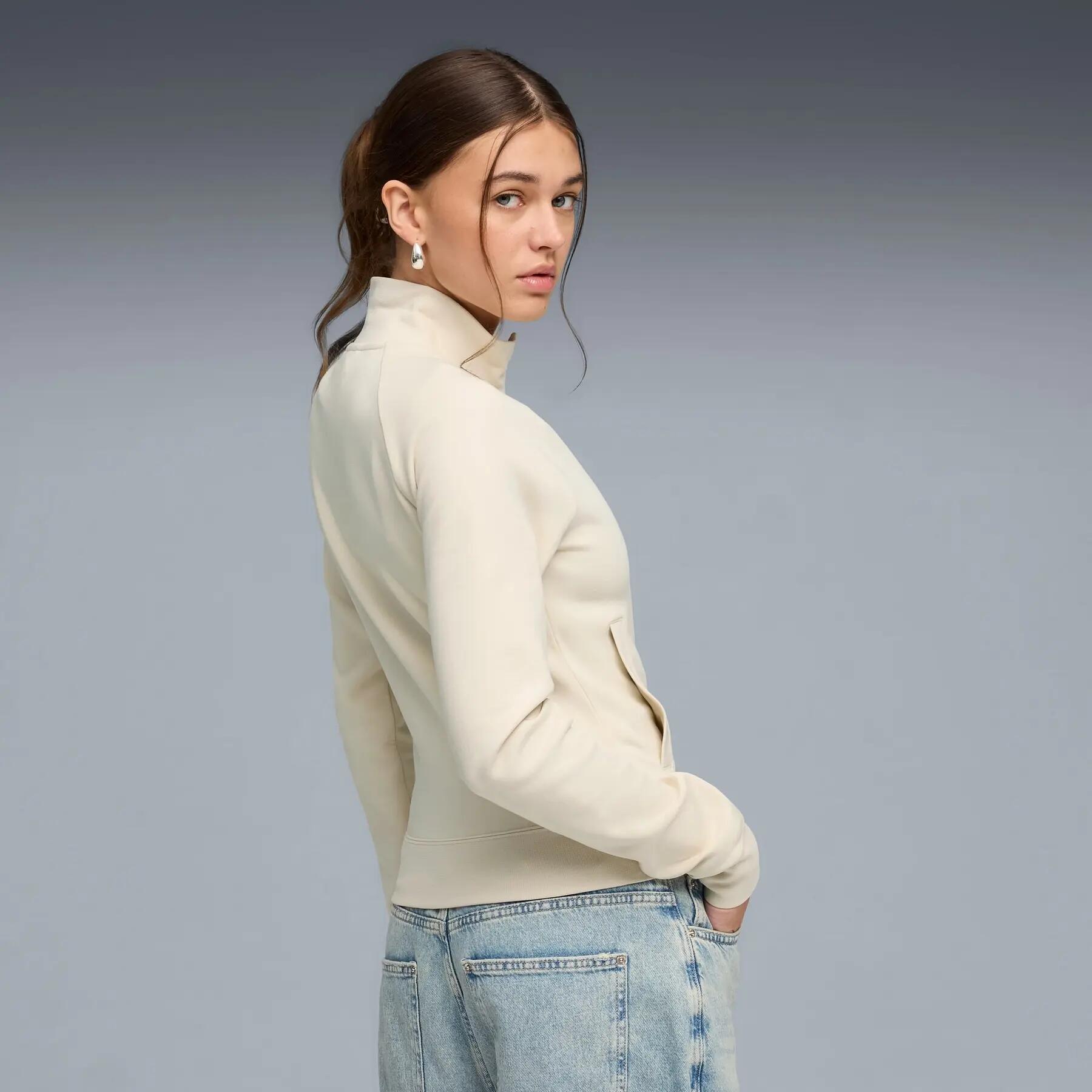 Felpa da donna Puma ESS SLIM TRACK DK beige 63432387 r XS 4/4