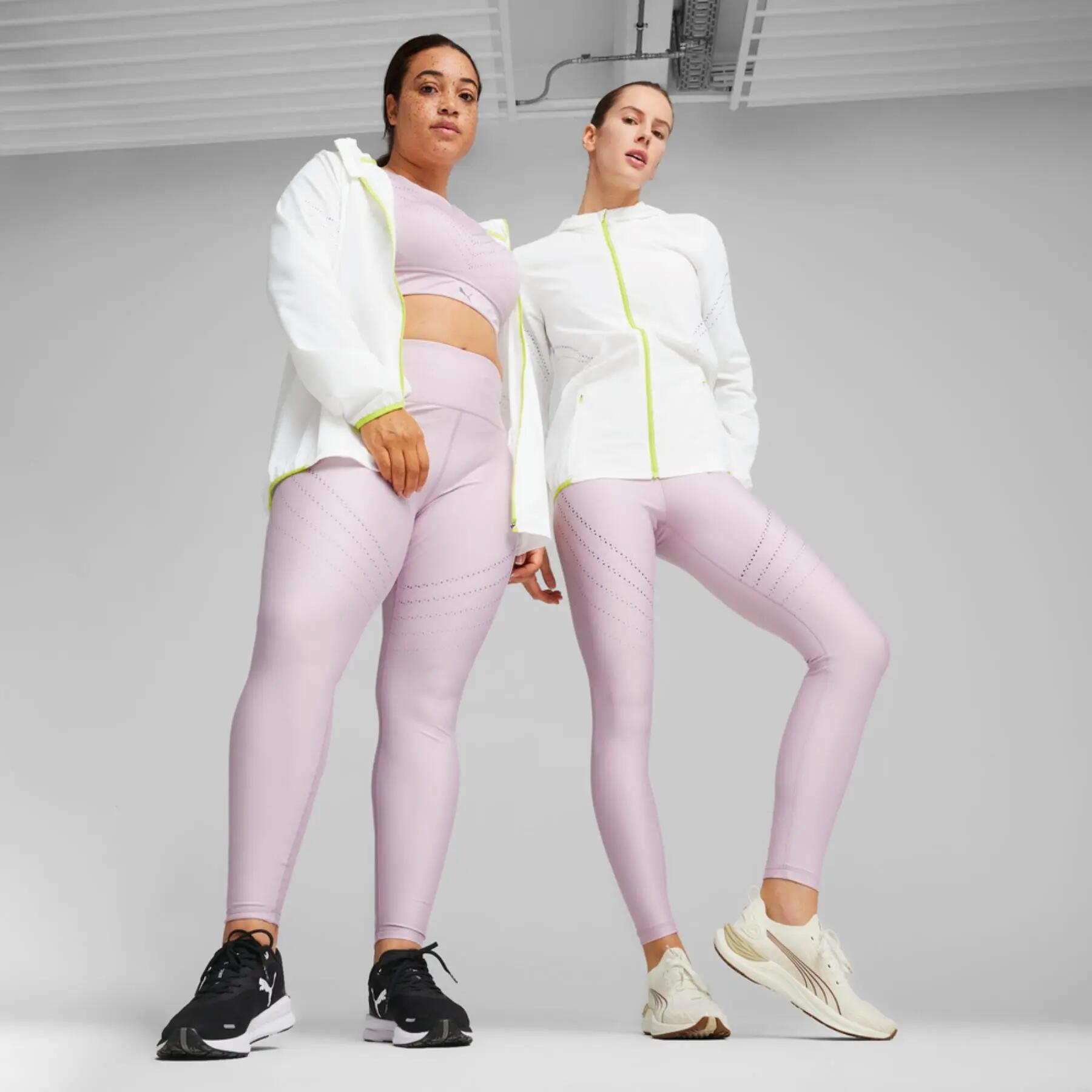 Giacca con cappuccio da donna Puma RUN ULTRAWEAVE bianca, taglia S 3/8
