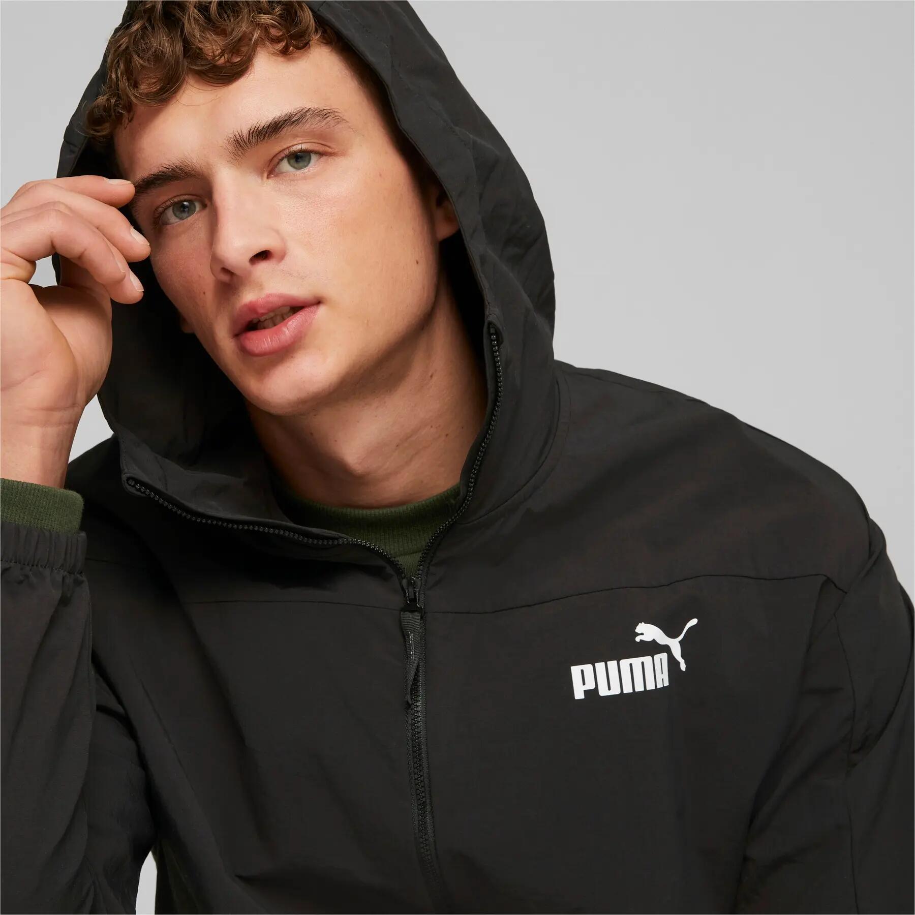 Chaqueta con capucha Puma WINDBREAKER para hombre, color negro, 67538701 r S 4/8