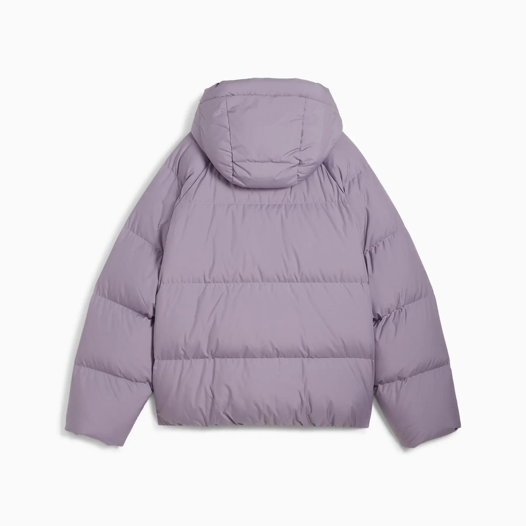 Chaqueta con capucha Puma DOWN PUFFER para mujer, color morado, talla L 2/7