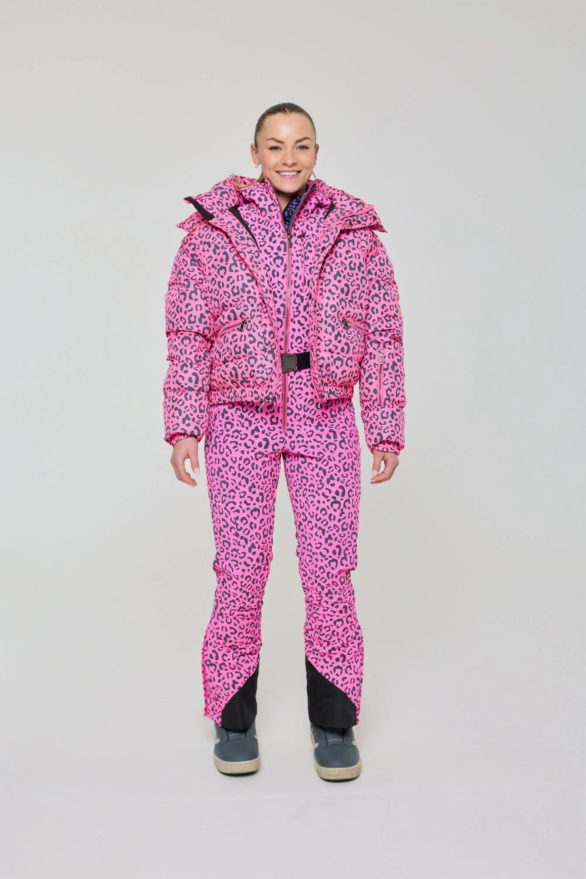 Piumino Chic - Stampa Leopardata Rosa 2/8