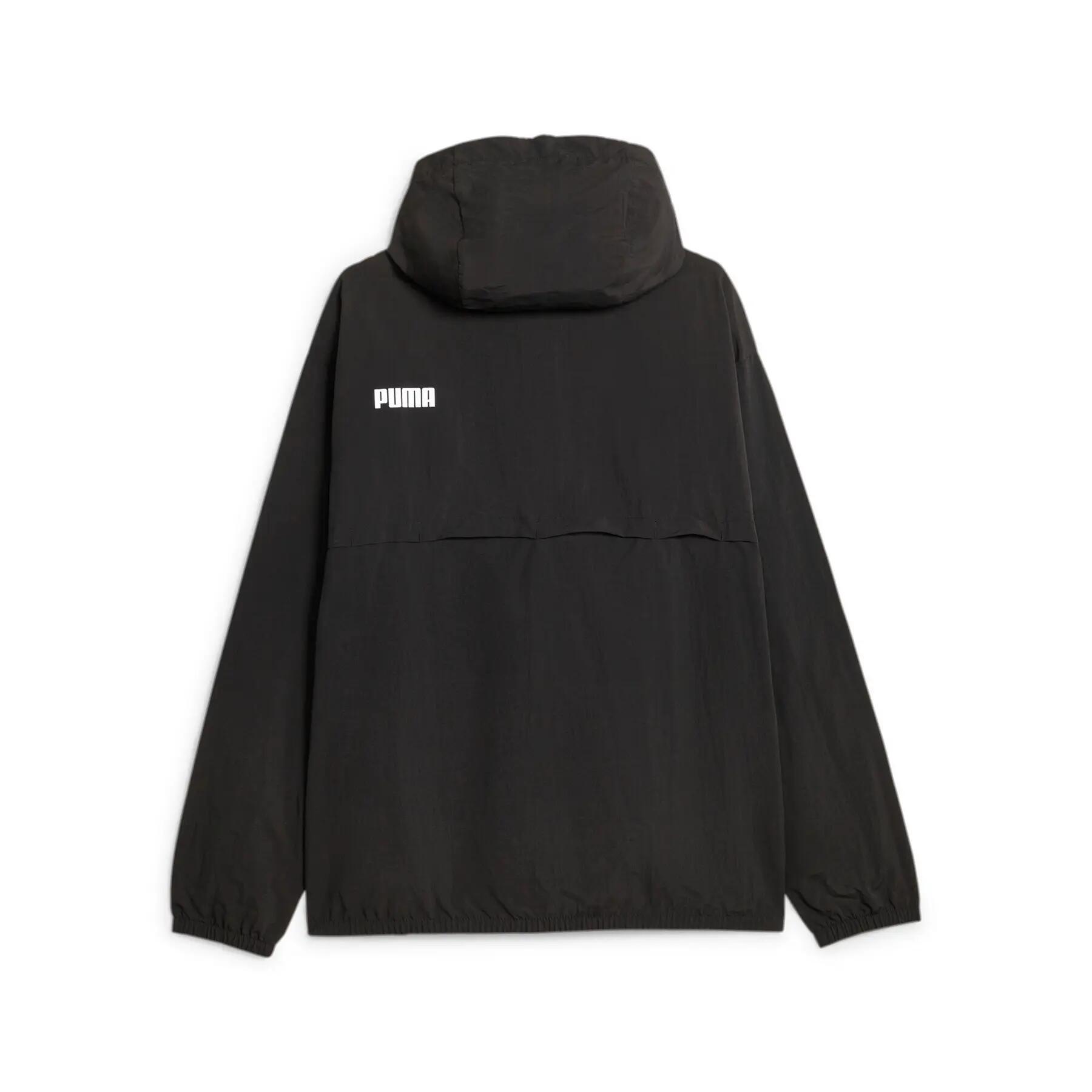 Chaqueta con capucha Puma WINDBREAKER para hombre, color negro, 67538701 r S 2/8