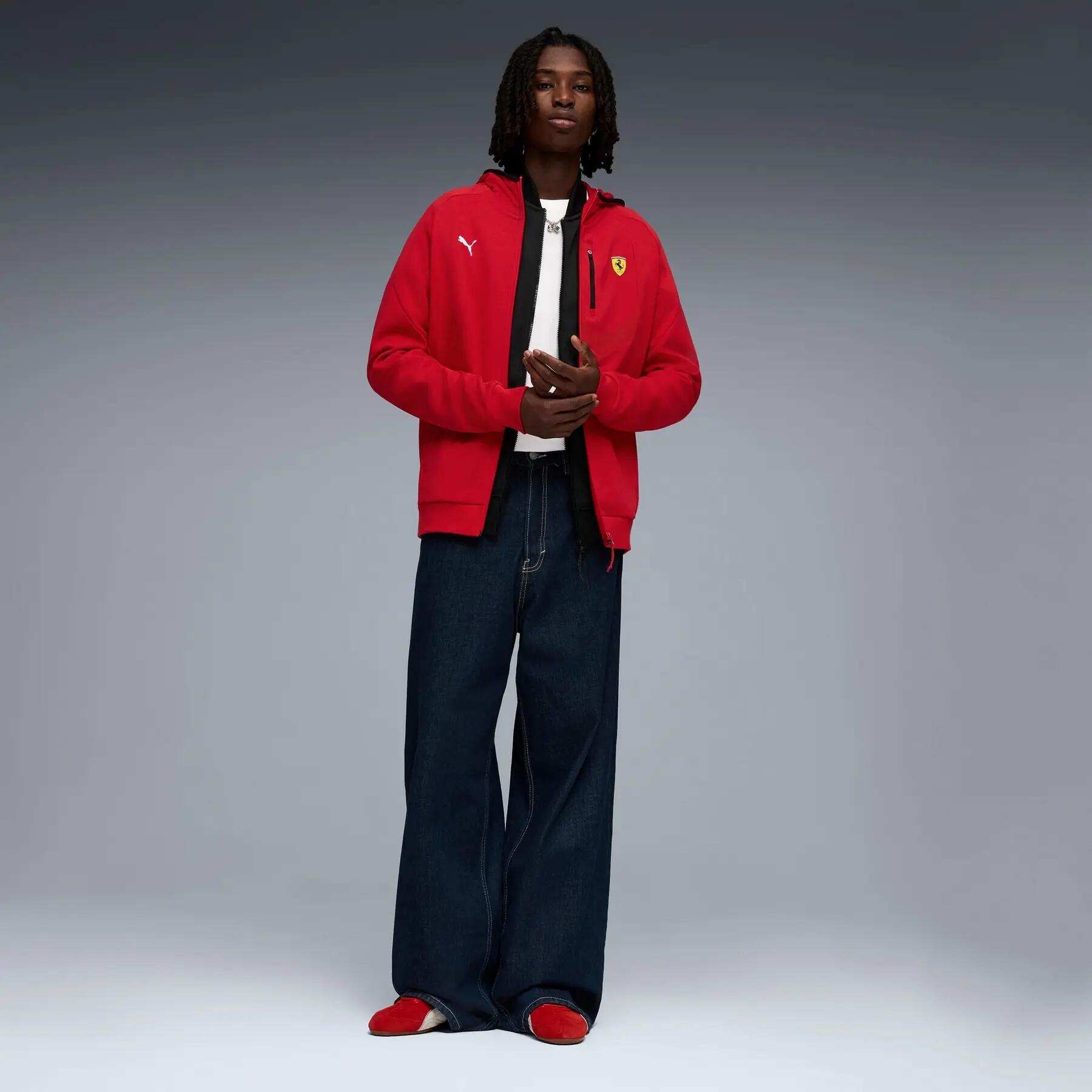 Felpa con cappuccio da uomo Puma FERRARI HDD PM1 rossa, taglia S 5/5