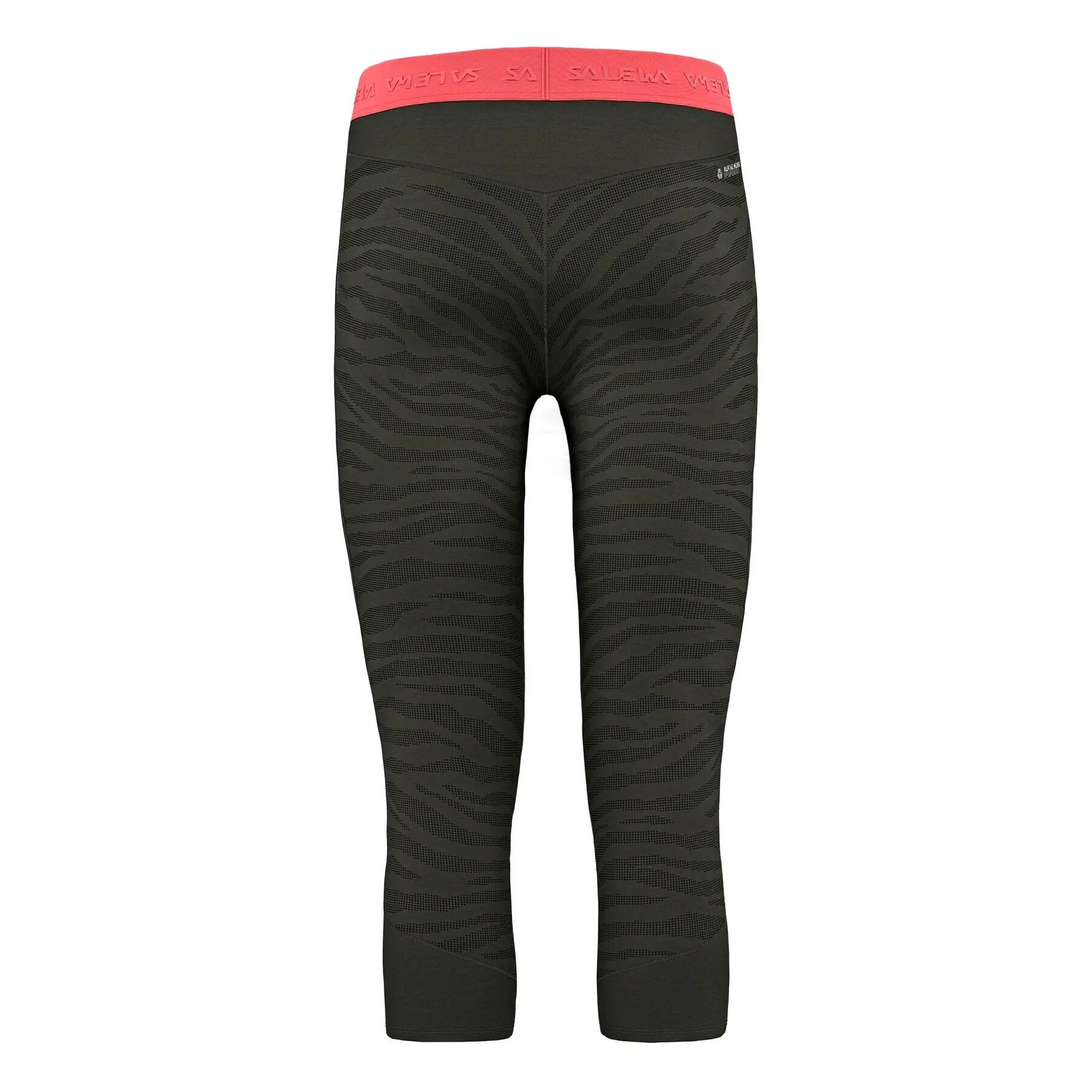 Calça legging masculina Salewa CRISTALLO WARM 3/4 verde r S 2/3
