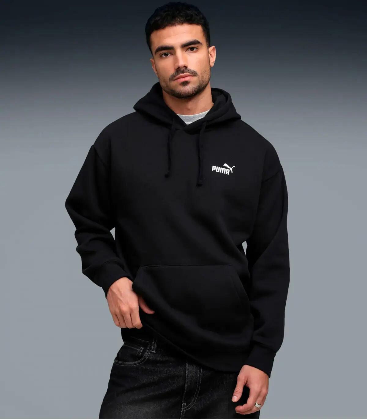 Moletom esportivo masculino Puma ESS RELAXED SMALL NO.1 LOGO FL 3/4