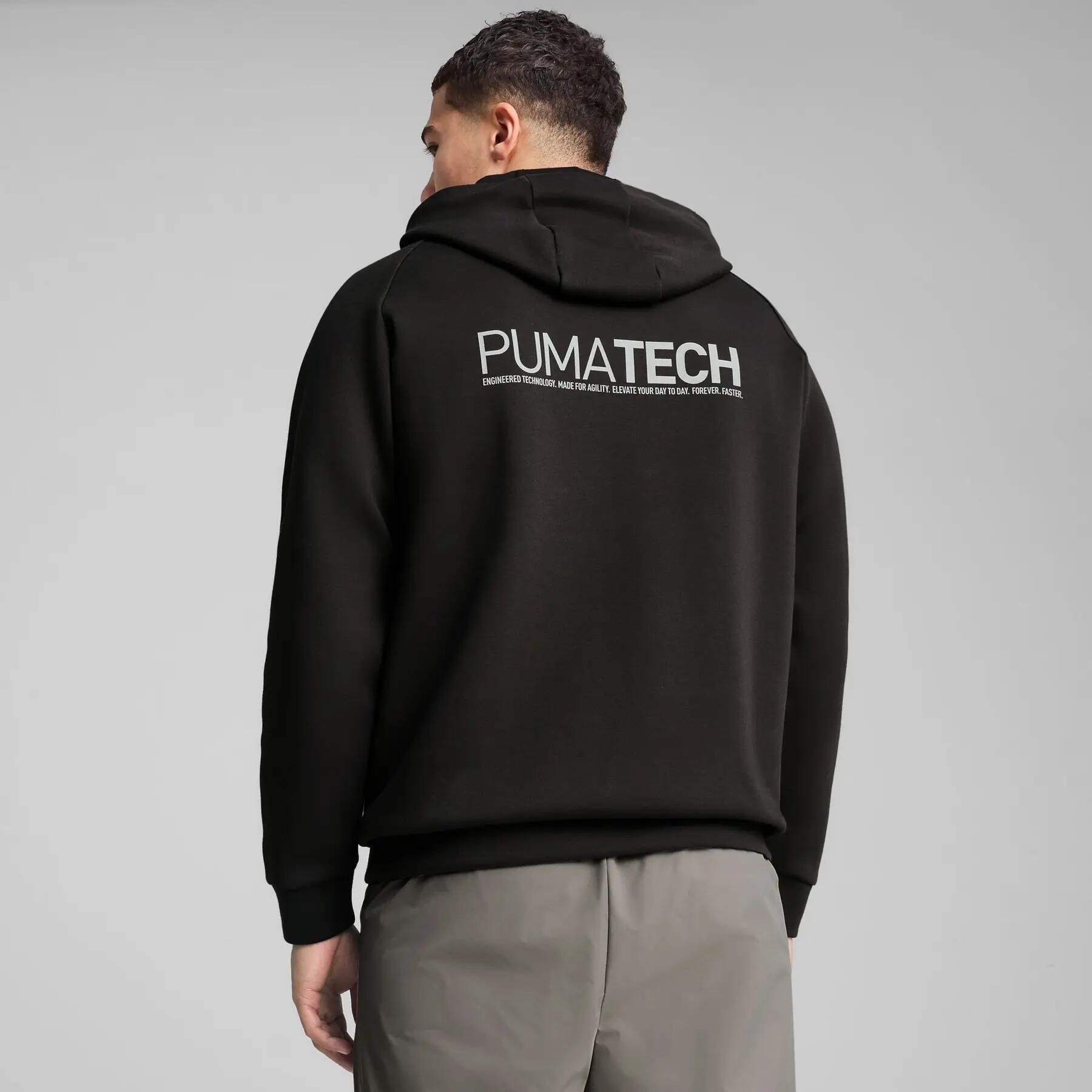 Moletom com capuz masculino Puma PUMATECH GRAPHIC RELAXED DK, tamanho G 6/7