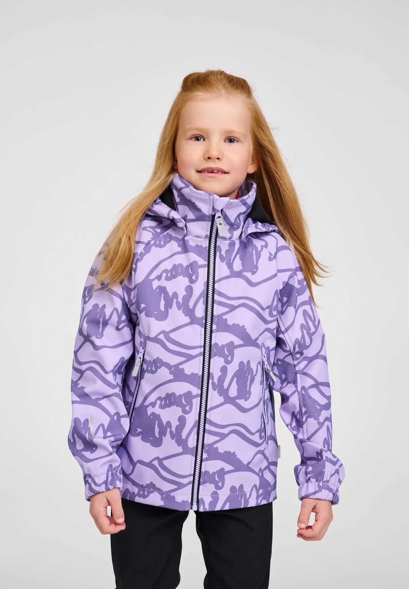 Kinder Softshelljacke Aitoo Blooming Lilac 3/5