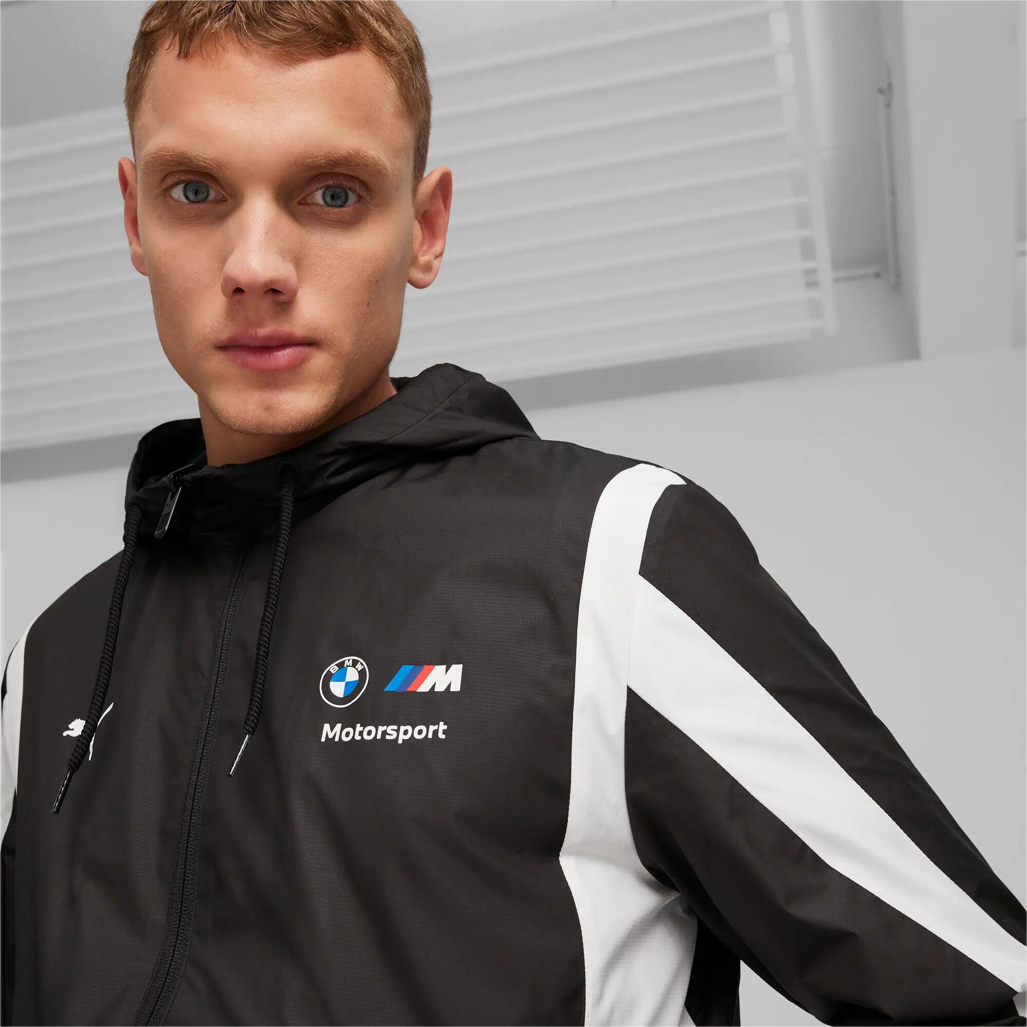 Chaqueta con capucha para hombre Puma BMW MMS WOVEN negra 62517401 r M 5/8