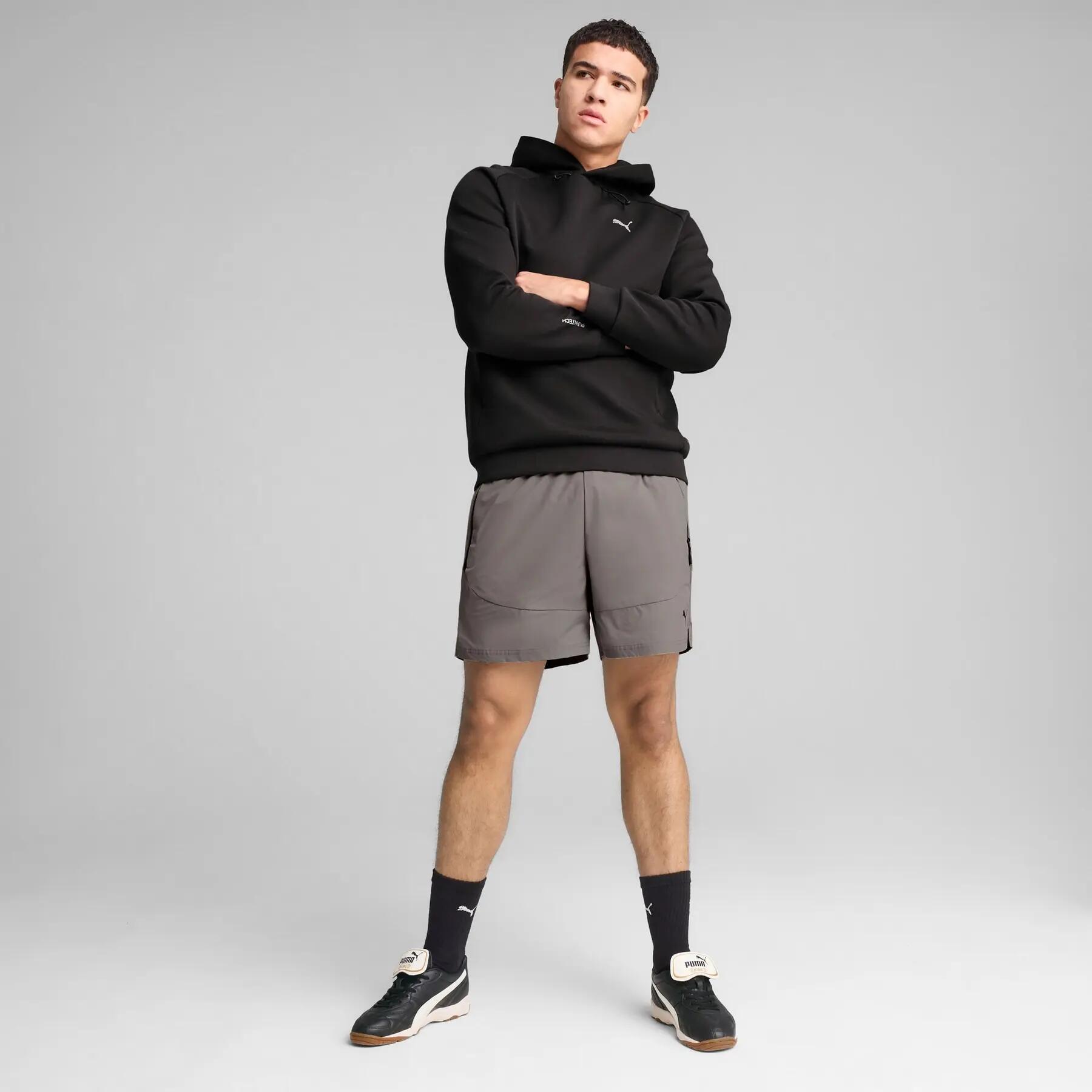 Moletom com capuz masculino Puma PUMATECH GRAPHIC RELAXED DK, tamanho G 5/7