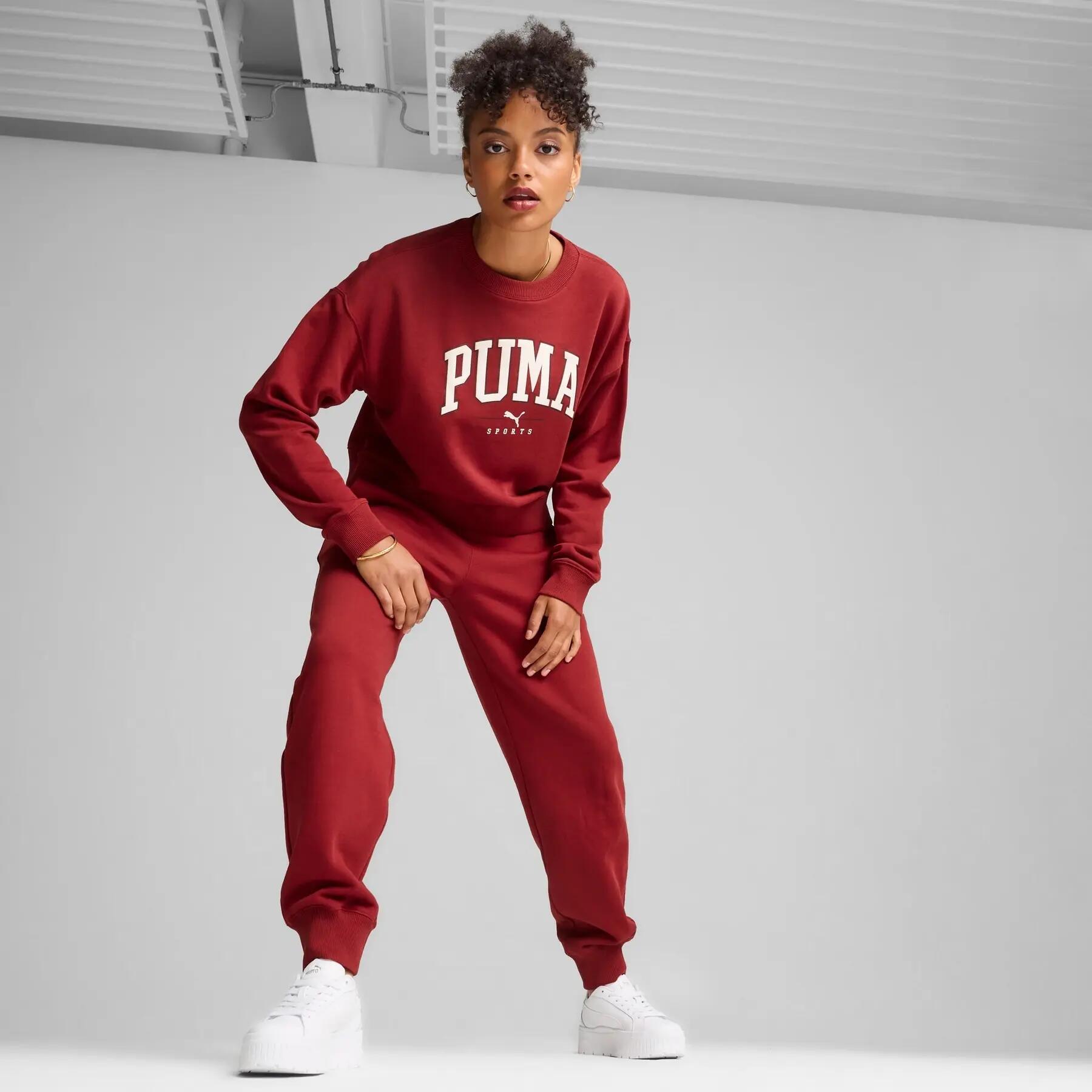 Puma SQUAD FL calça moletom feminina bordô 68154213 XS 5/7