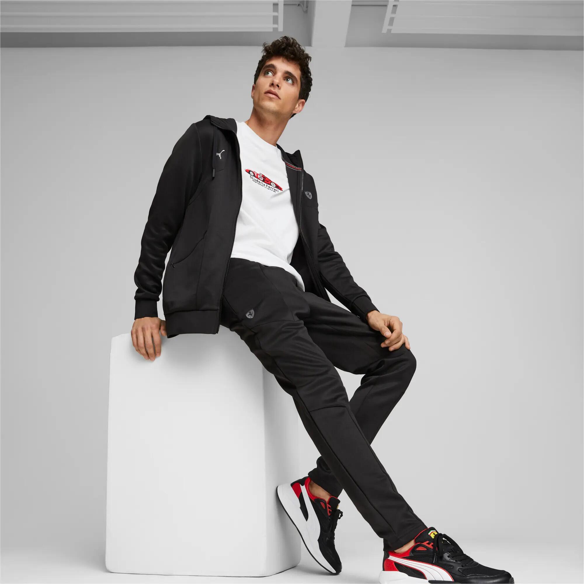 Felpa con cappuccio da uomo Puma FERRARI STYLE HDD nera, taglia L 4/8