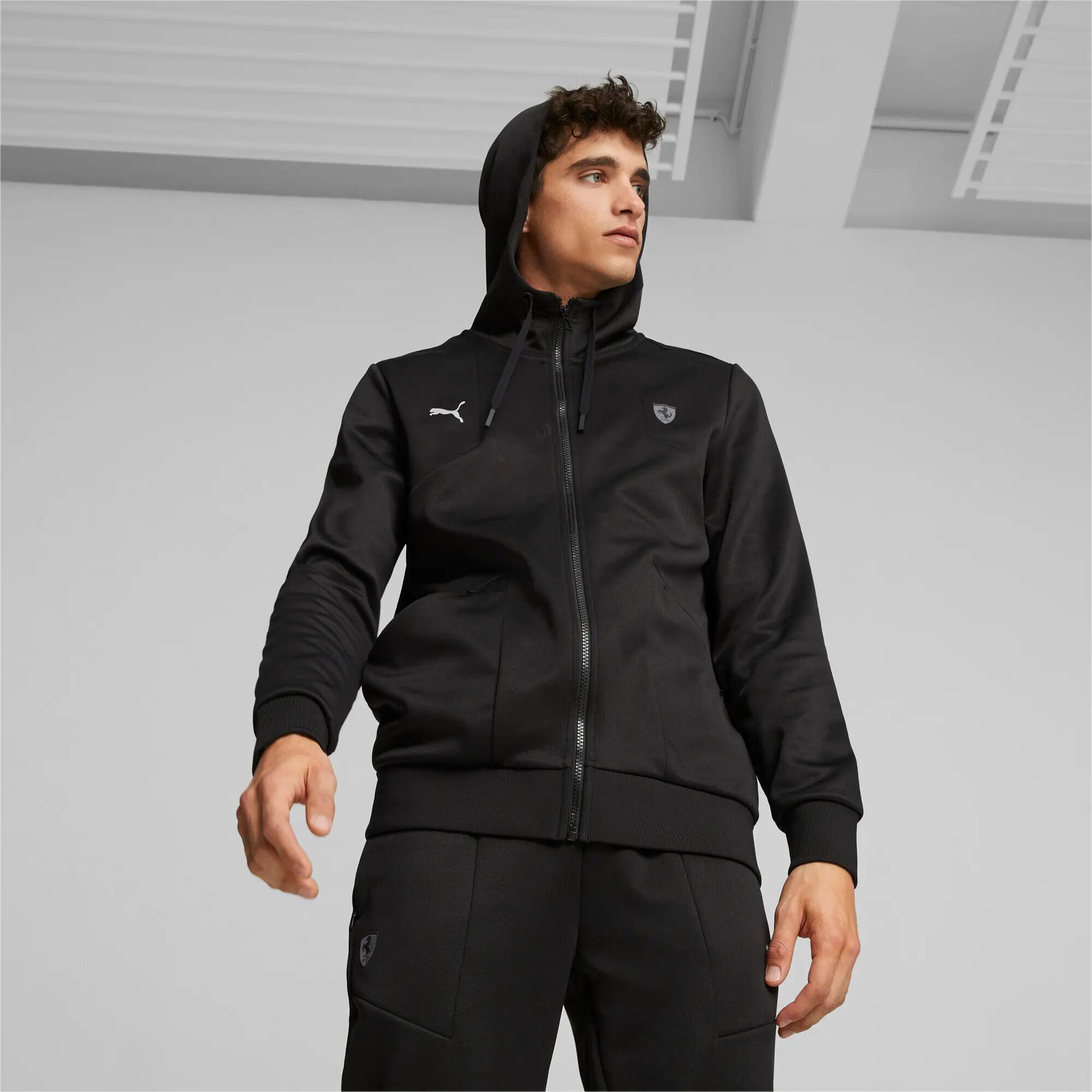 Felpa con cappuccio da uomo Puma FERRARI STYLE HDD nera, taglia L 3/8