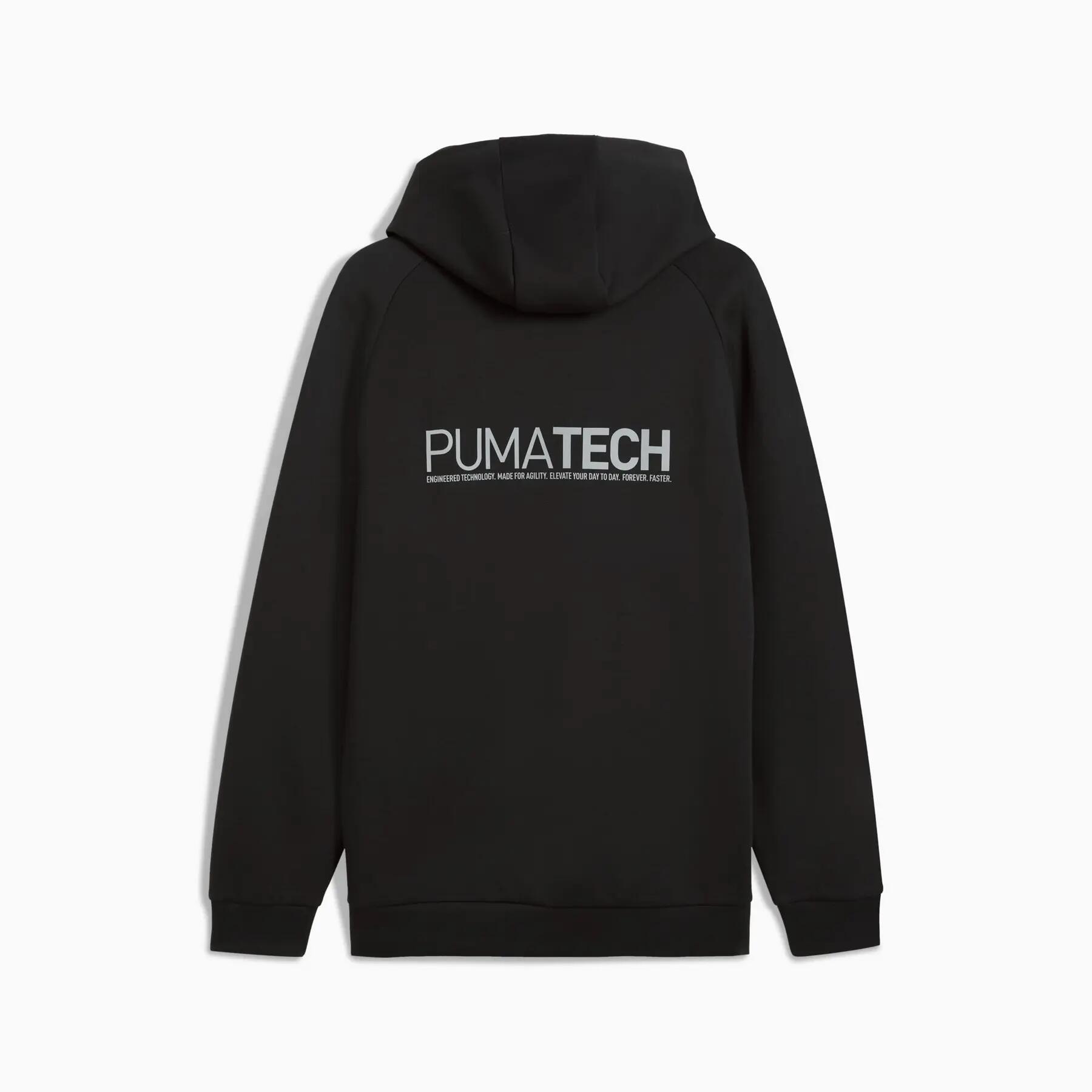 Moletom com capuz masculino Puma PUMATECH GRAPHIC RELAXED DK, tamanho G 2/7