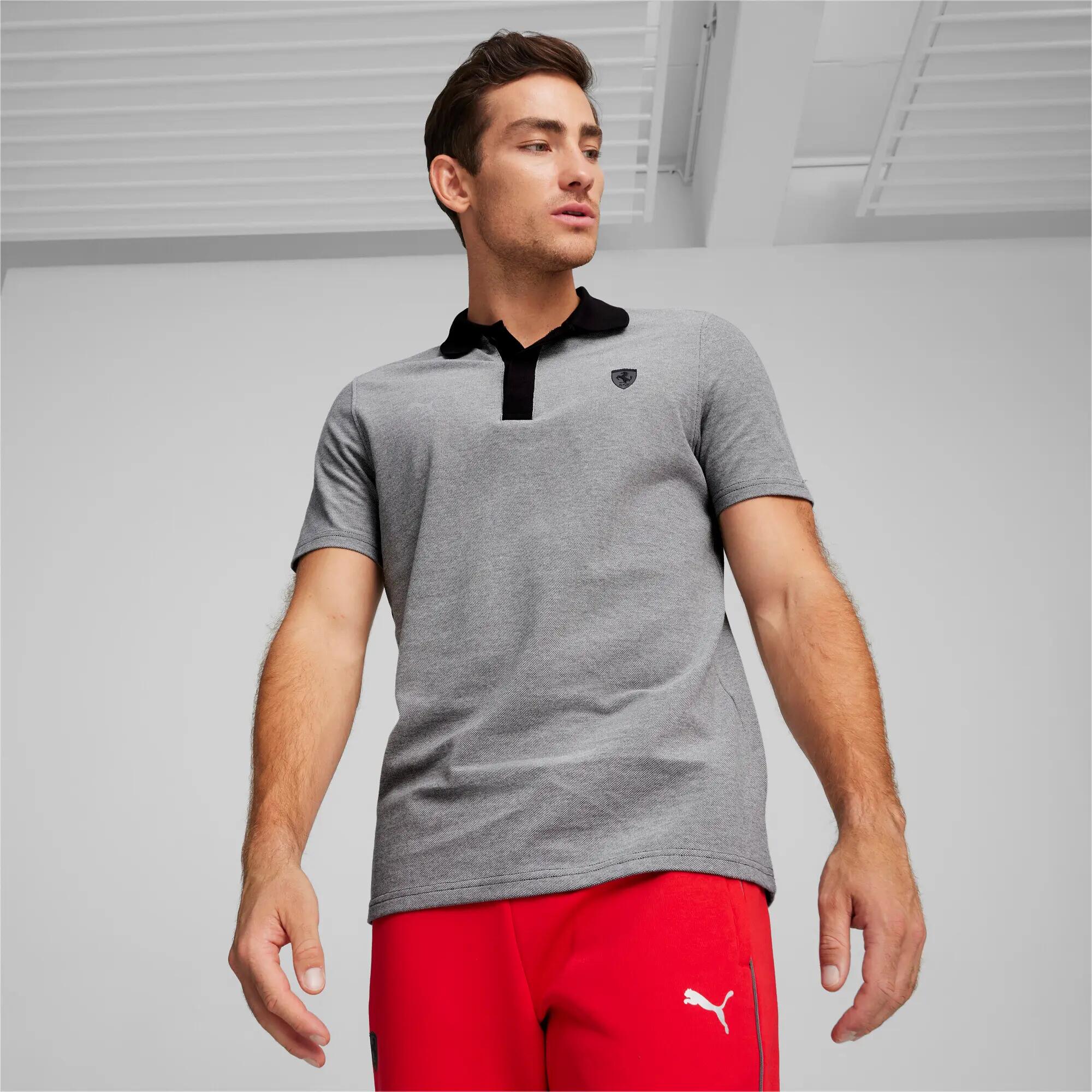 Polo T-shirt Männlichen Puma Ferrari Style 2 Tone 3/8