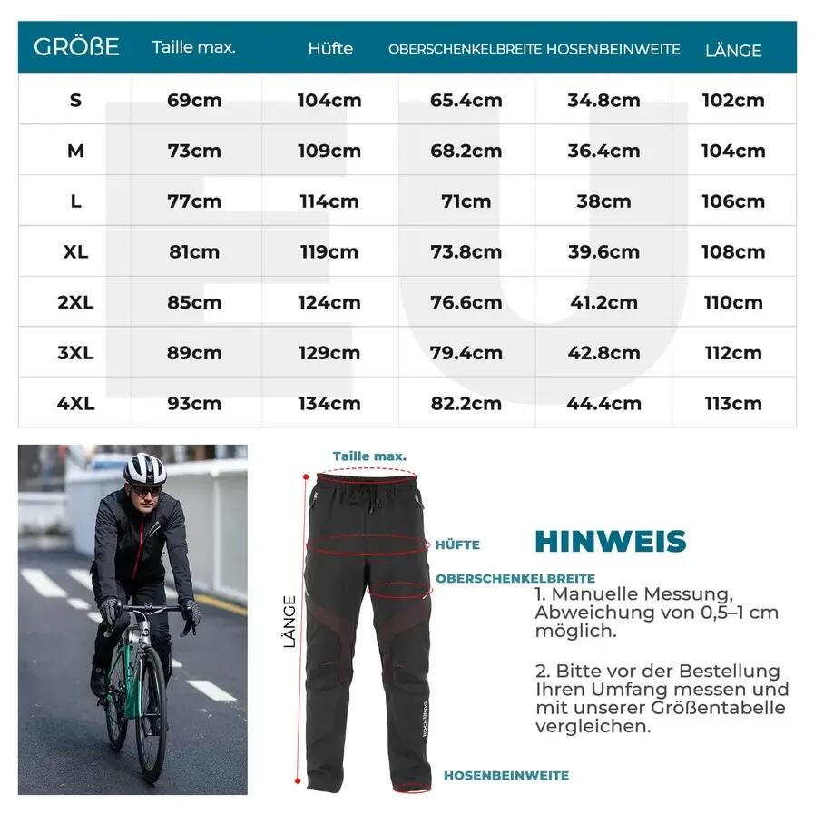Sportowe spodnie męskie Rockbros YPK007 ocieplane 8/8