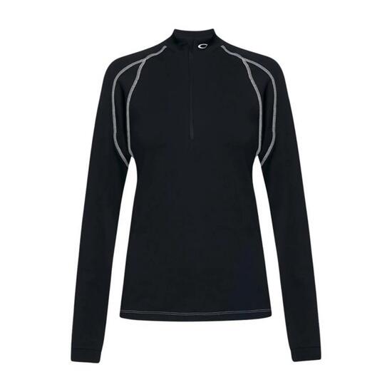 T-shirt da donna Oakley a coste con cerniera a un quarto