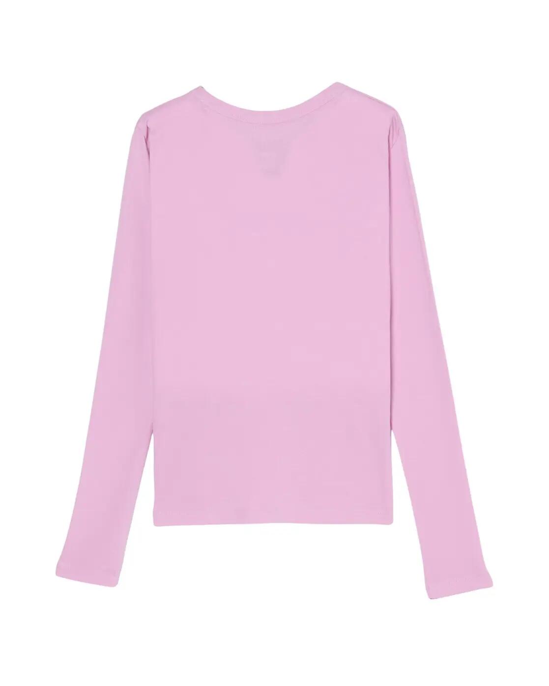 Top ajustado de manga larga BEACH ALWAYS Rosa Niña 2/4