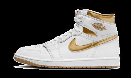 Chaussures - air jordan 1 retro high og - or métallisé