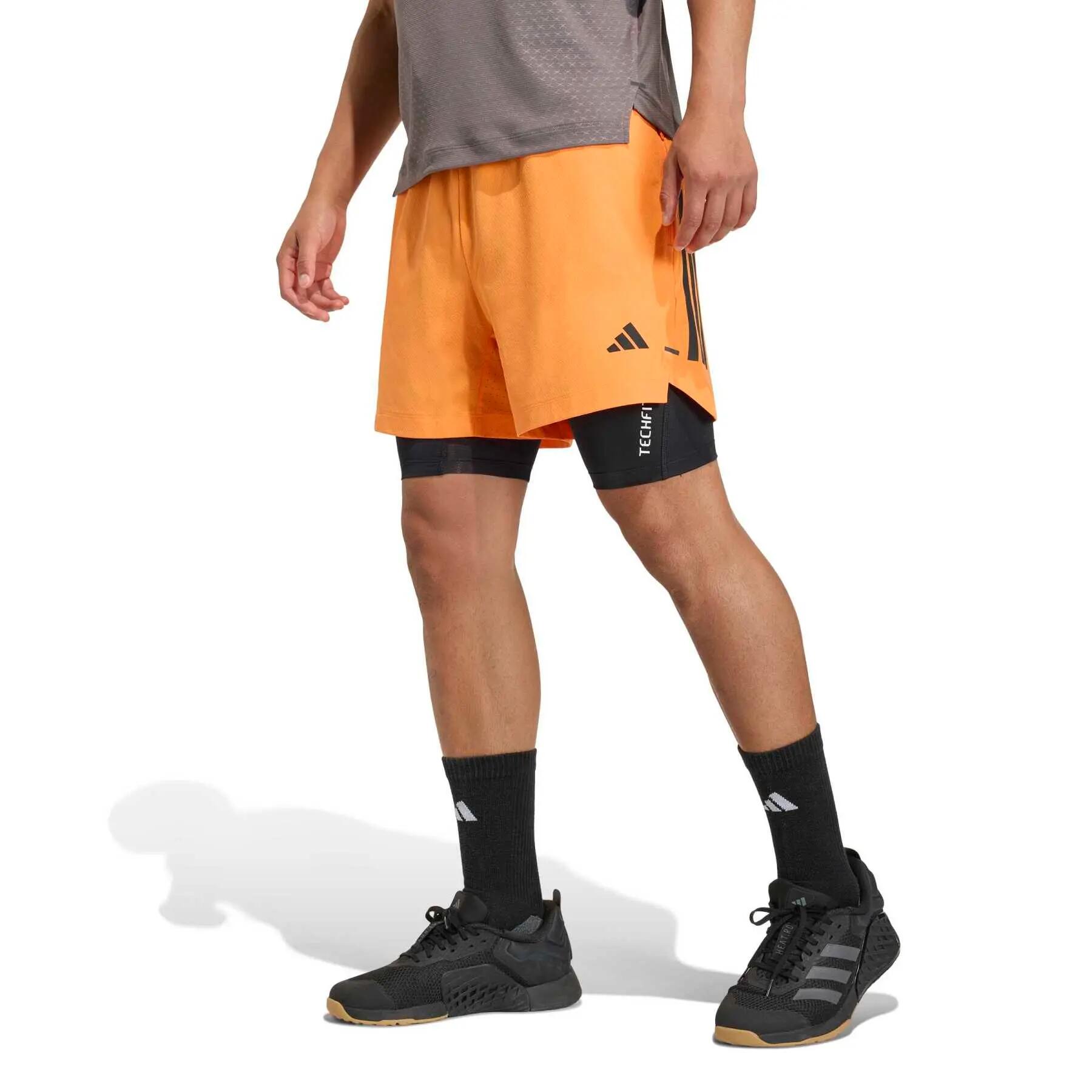 adidas D4T POWER Trainingsshorts für Herren, orange, KA1197 r L 2/7