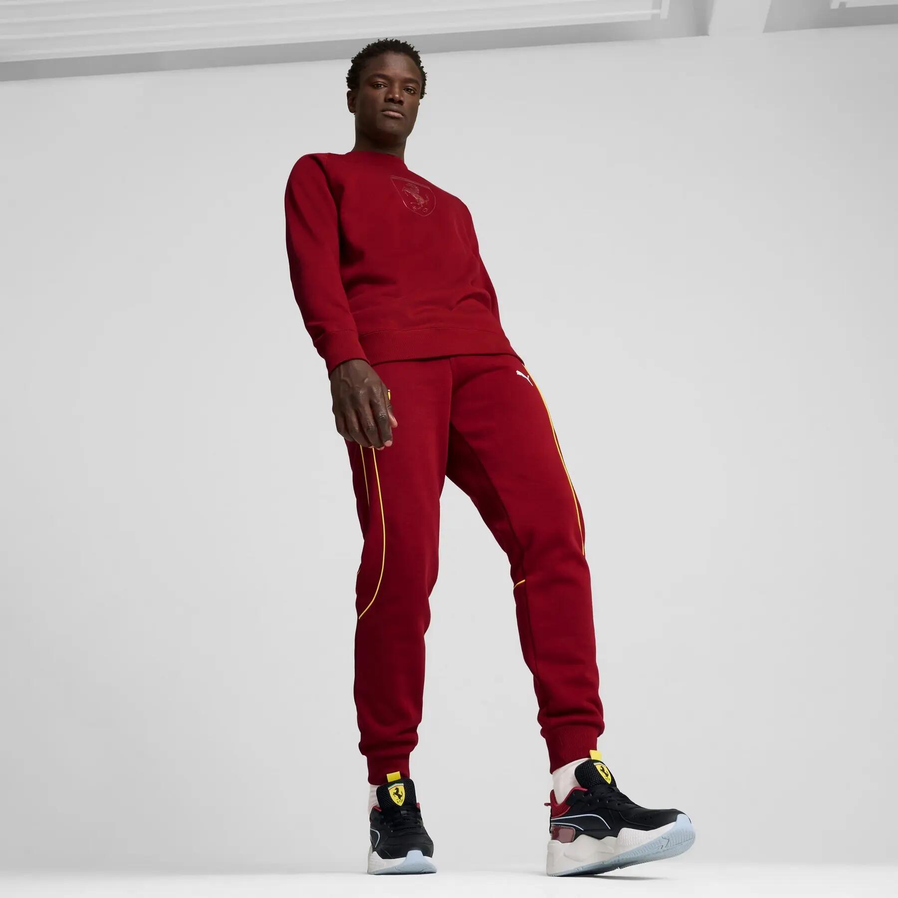 Moletom masculino Puma FERRARI RACE GRAPHIC CREW, cor bordô, tamanho P 5/7