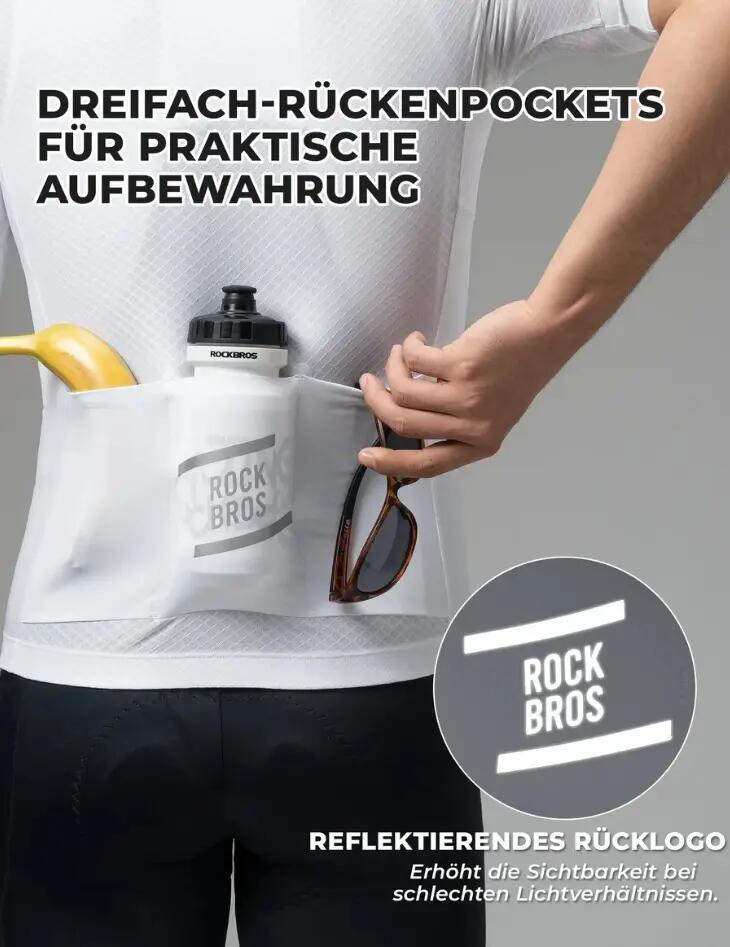Koszulka rowerowa męska Rockbros 1512003200 z krótkim rękawem 5/6