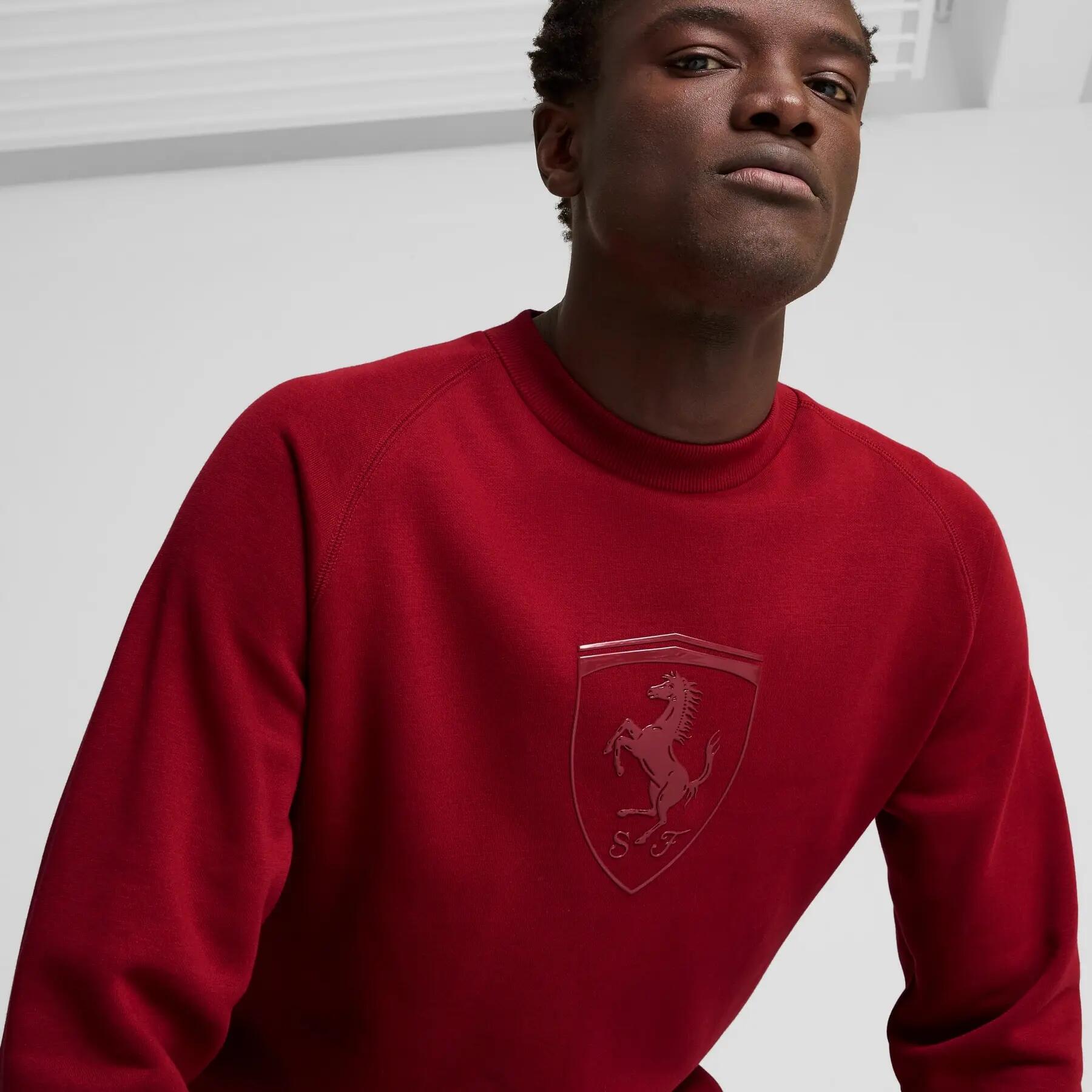 Moletom masculino Puma FERRARI RACE GRAPHIC CREW, cor bordô, tamanho P 4/7