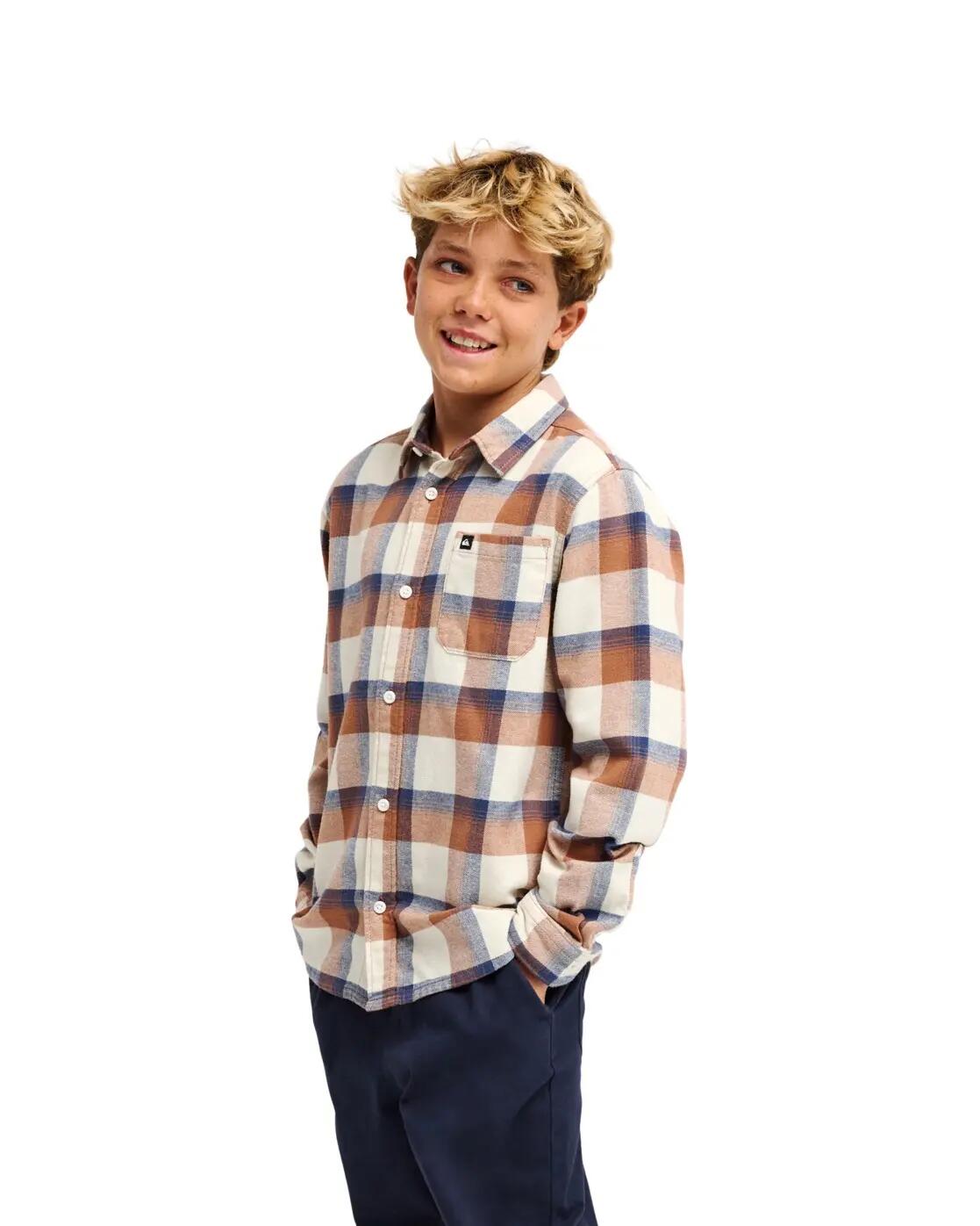 Overhemd met Lange Mouwen MOTHERFLY PLAID Braun Jongens 8-16 3/4