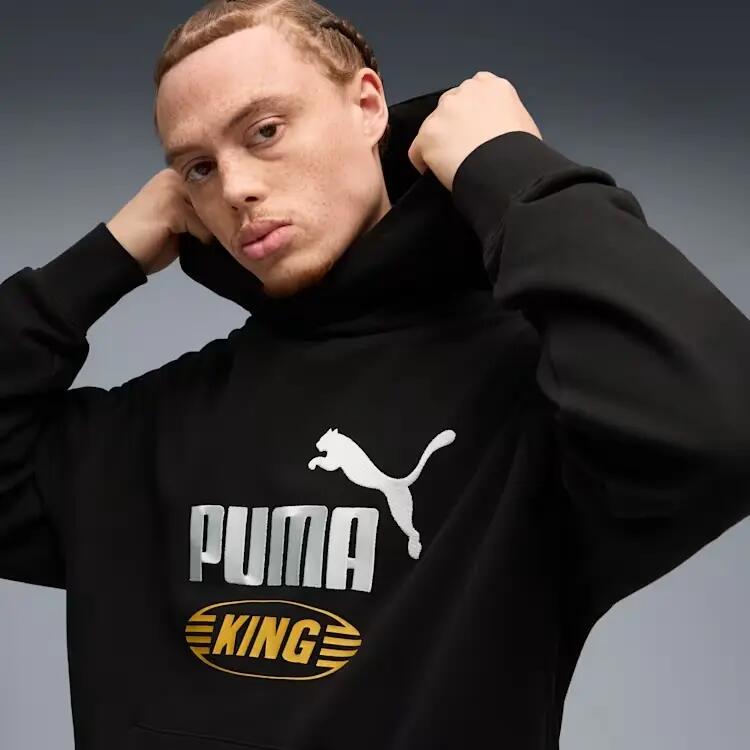 Felpa da uomo Puma FUTURE ARCHIVE KING RELAXED nera, taglia S 3/5