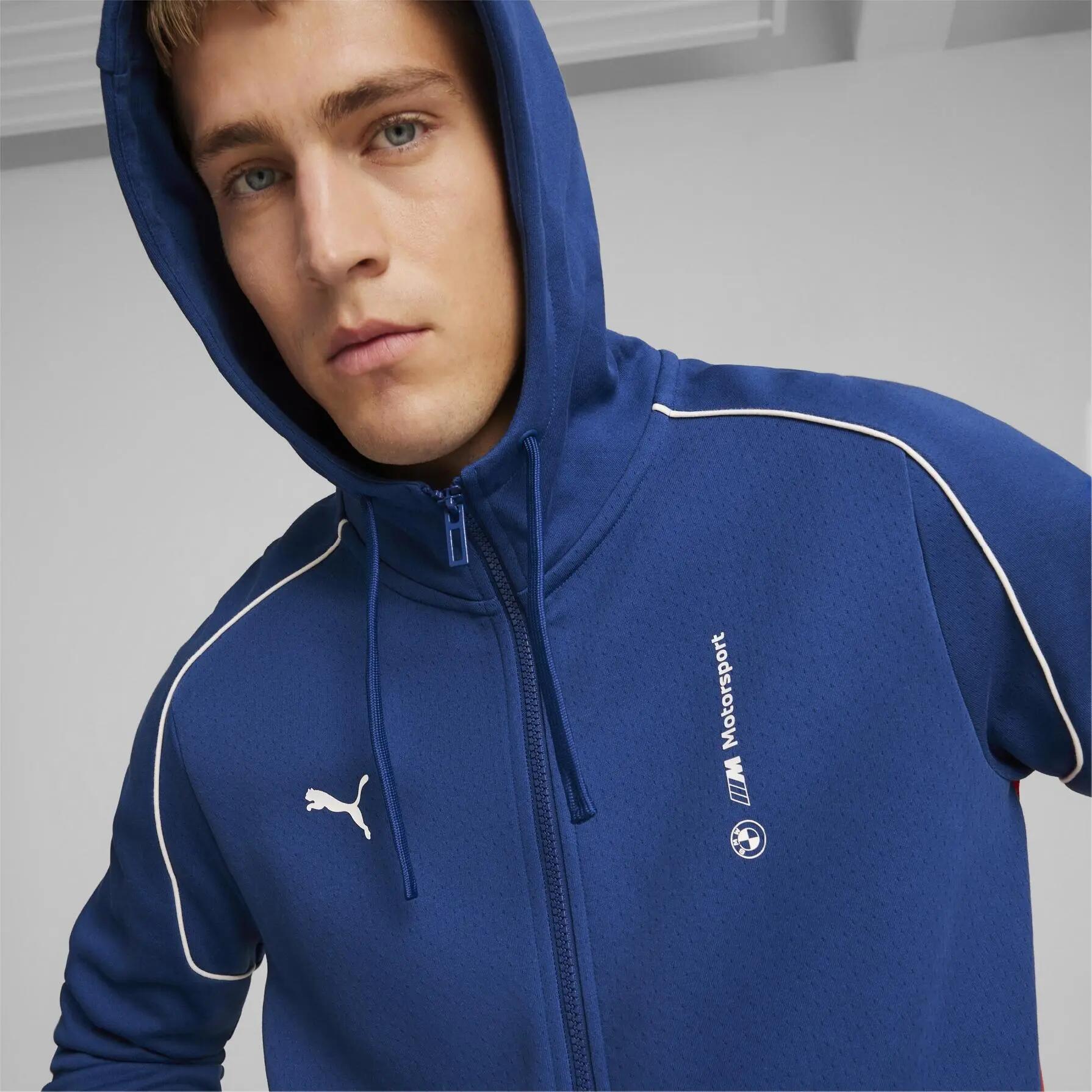 Felpa con cappuccio da uomo Puma BMW MMS, blu, taglia L 6/8