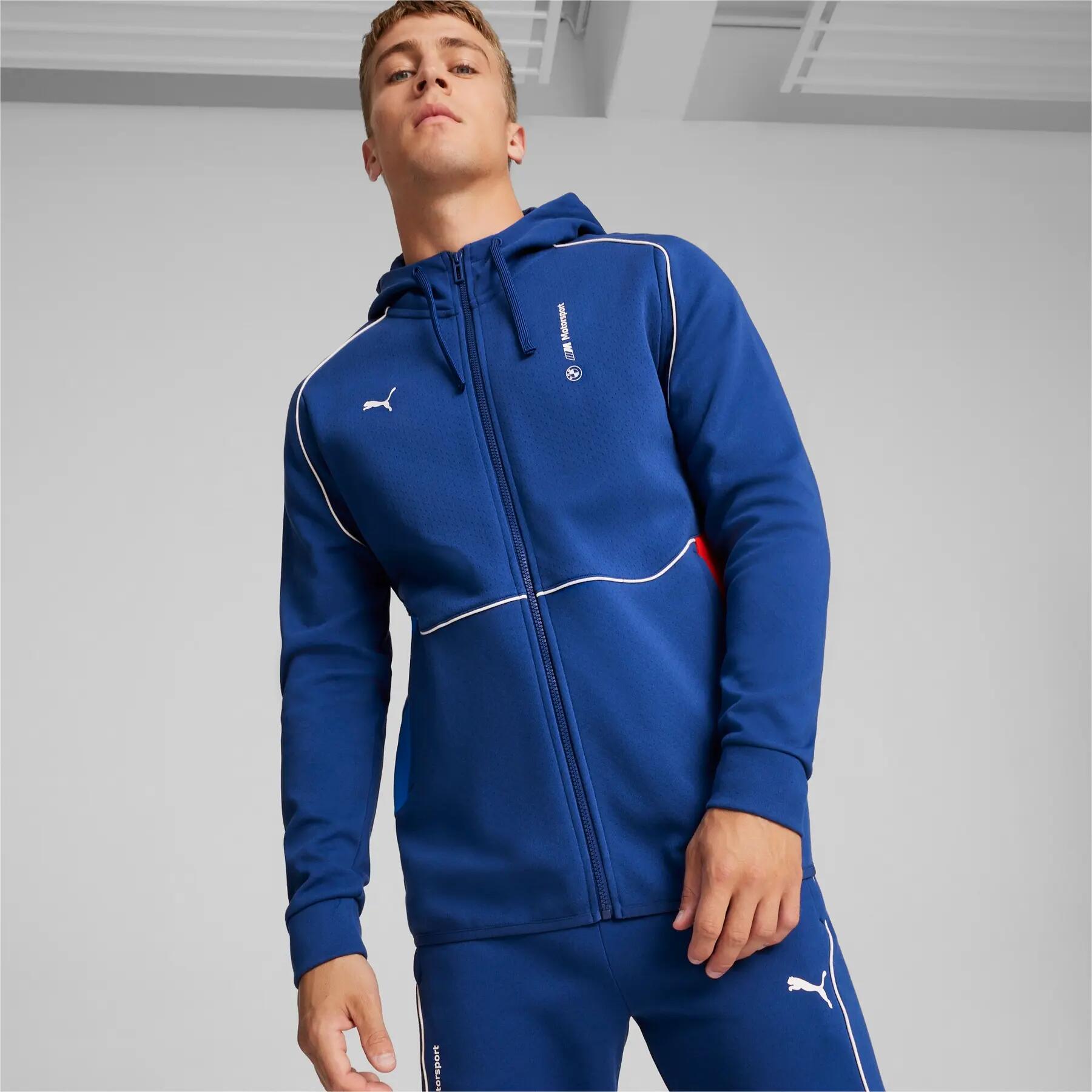 Felpa con cappuccio da uomo Puma BMW MMS, blu, taglia L 3/8