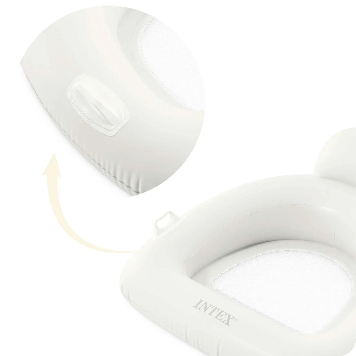 Fotel materac dmuchany Intex 56801 do pływania biały Lounge plażowy 2/5