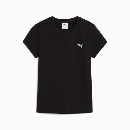 Puma WARDROBE ESS geribbelde slim fit dames T-shirt
