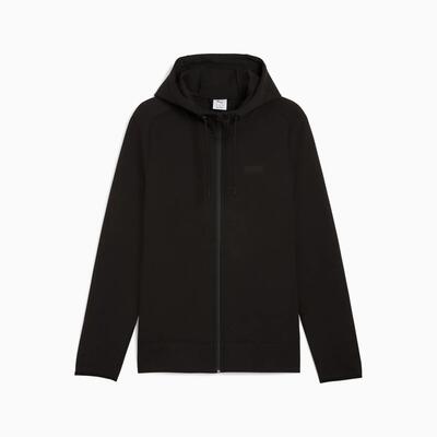Puma spacer fz hoodie voor heren, zwart, maat s